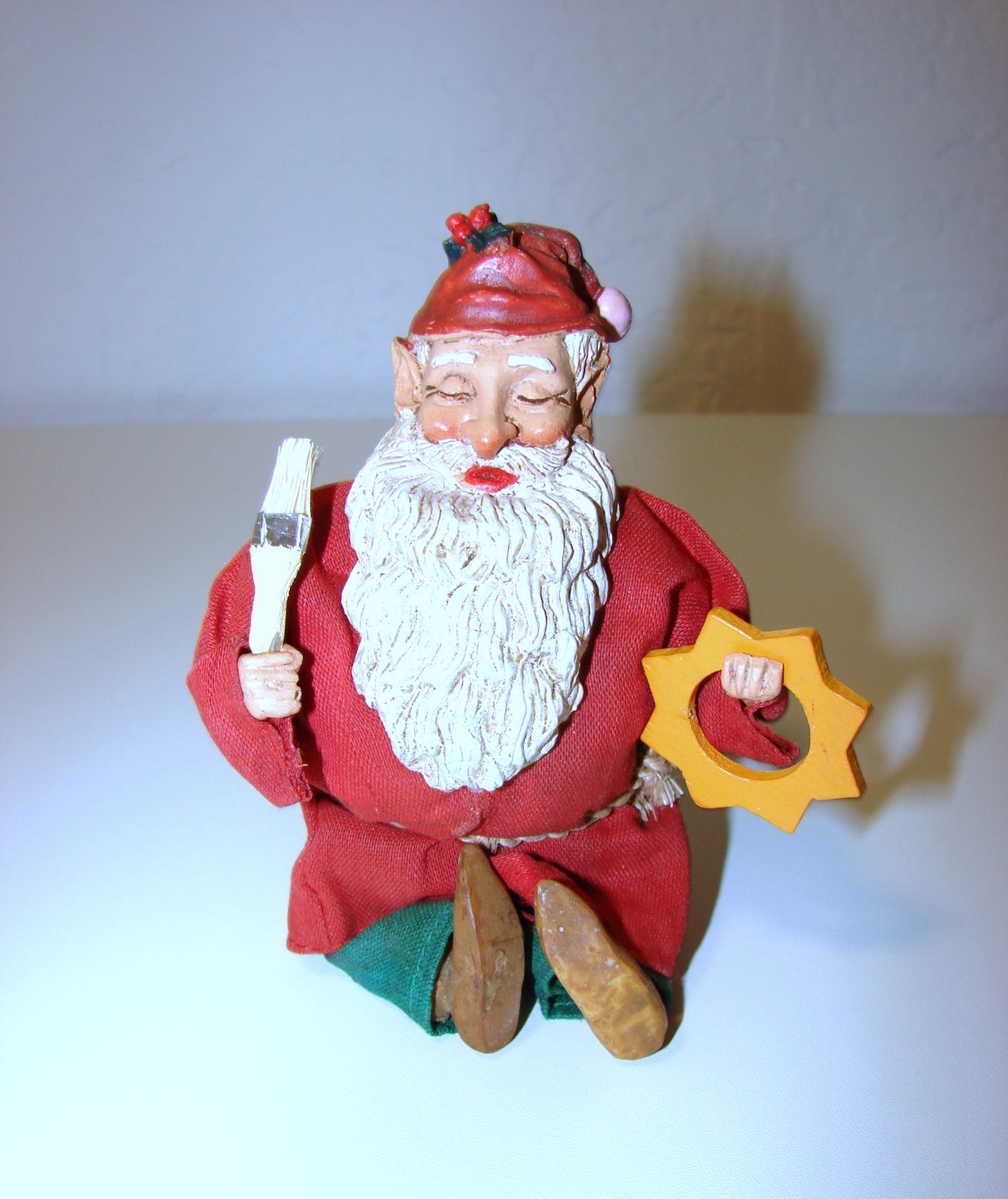Elf Pixie Gnome Santa Toy Maker Painter Cloth/Mixed Materials Christmas Figure