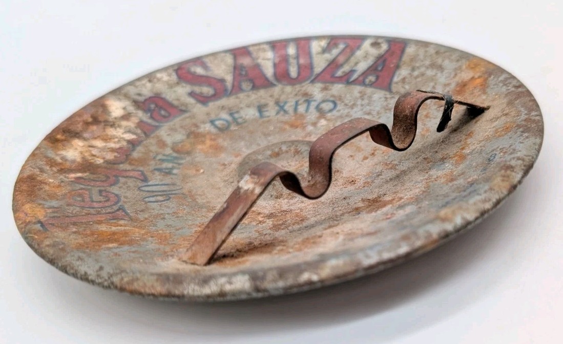 Vintage Tequila Sauza Metal Ashtray Rusty Bar Guadalajara Mexico 5