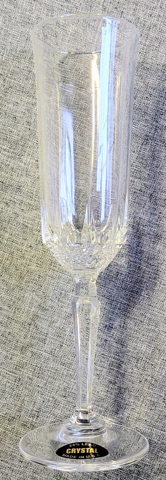 Set of 11 Cut 24% Lead Crystal Flutes - Made in USA (8.75\ Set of 11 Cut 24% Lead Crystal Flutes - Made in USA (8.75\