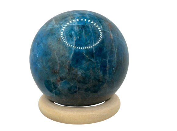 100MM Large Blue Apatite Sphere Hand Carved Crystal Decorative Sphere Home Decor