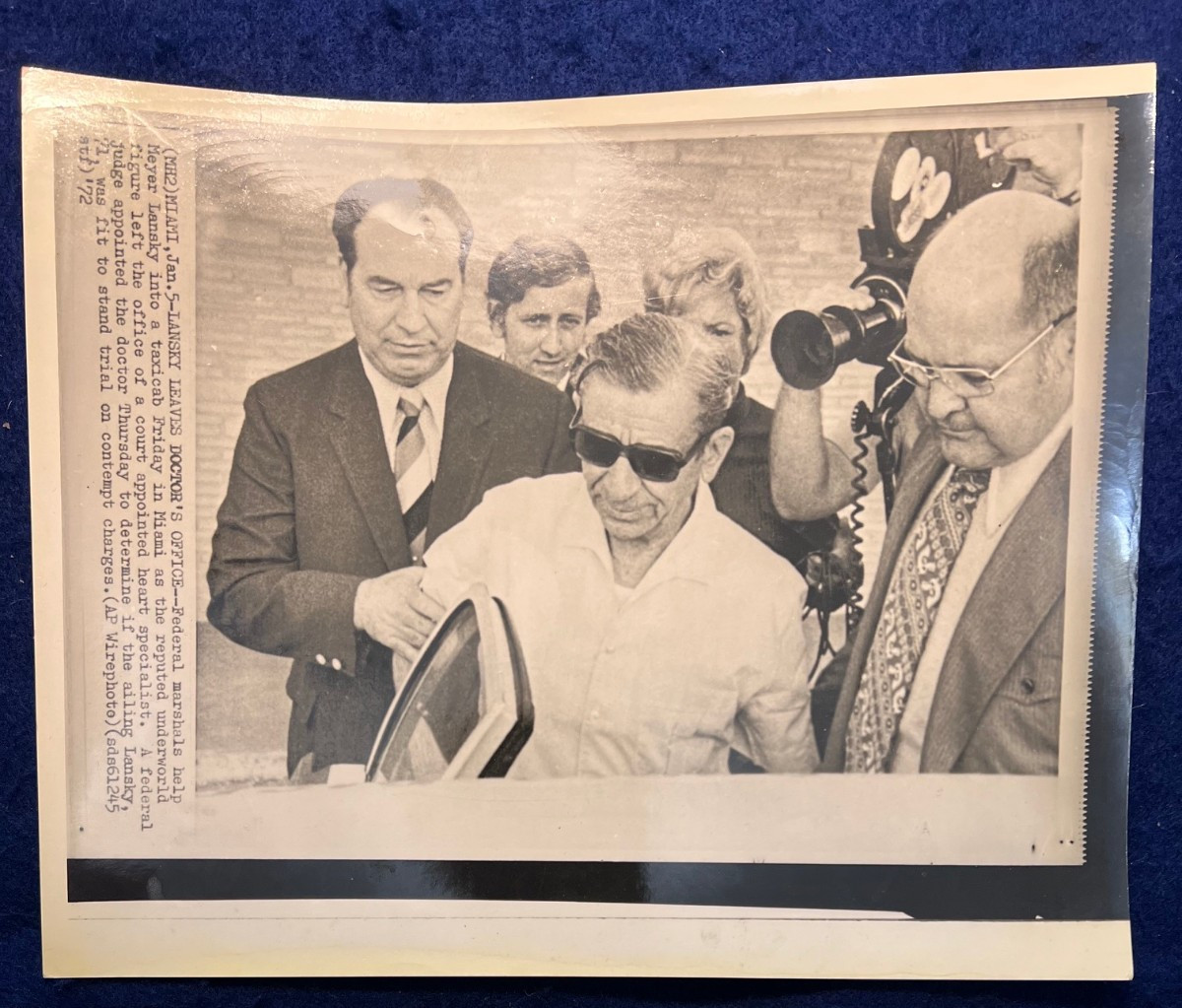 Original 1972 Meyer Lansky Press Photo Mafia Boss Gangster Godfather