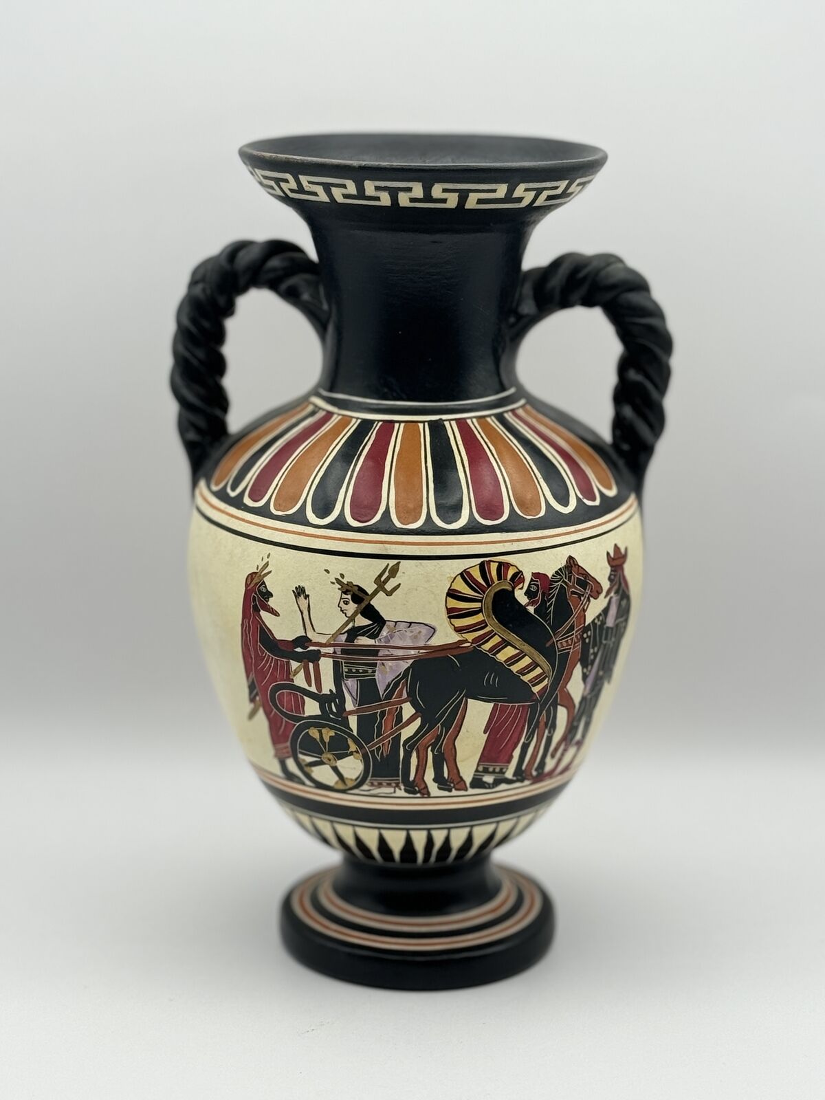 Handmade & Hand-Painted Greek Vase - Louvre Museum