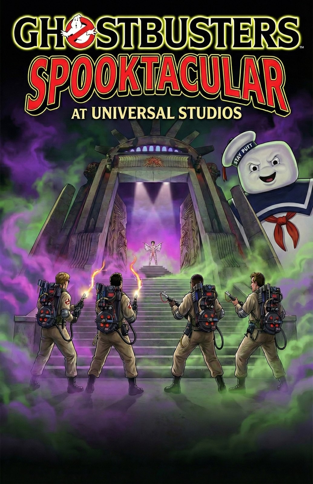 Ghostbusters Spooktacular Universal Studios Show Poster Print Wall Art Decor