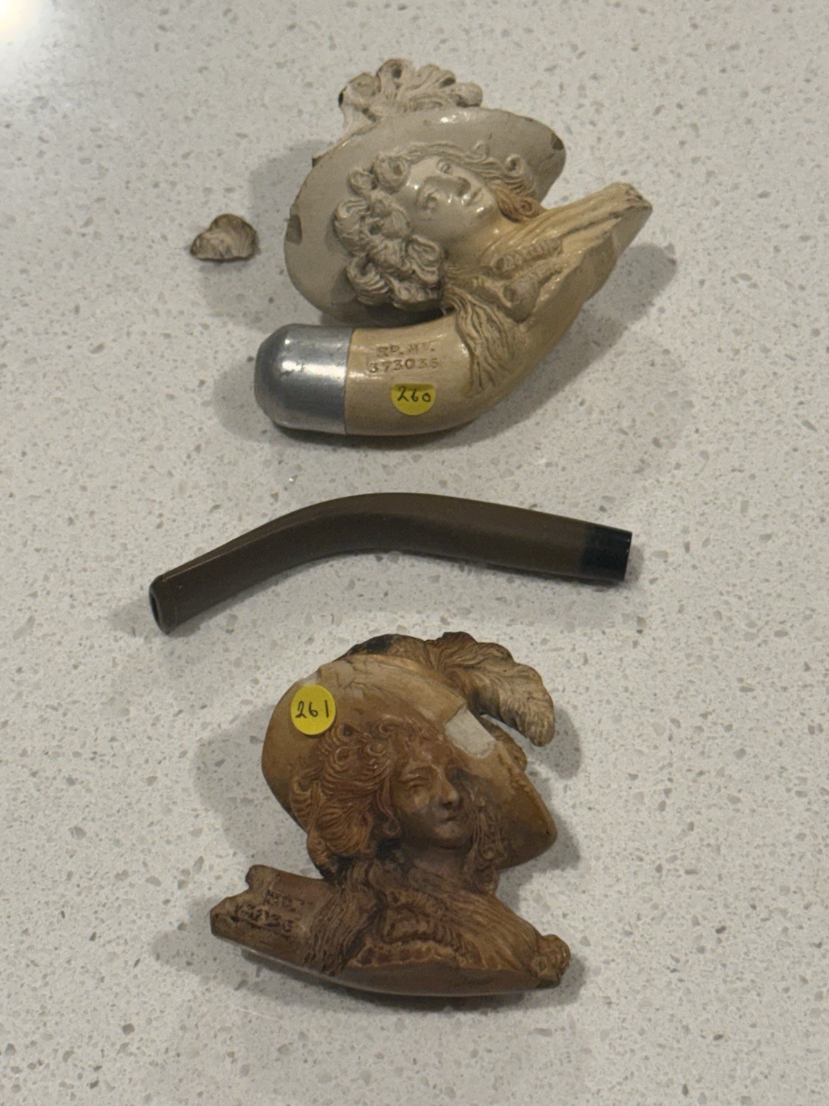 Vintage Meerschaum Pipes Set Of 2
