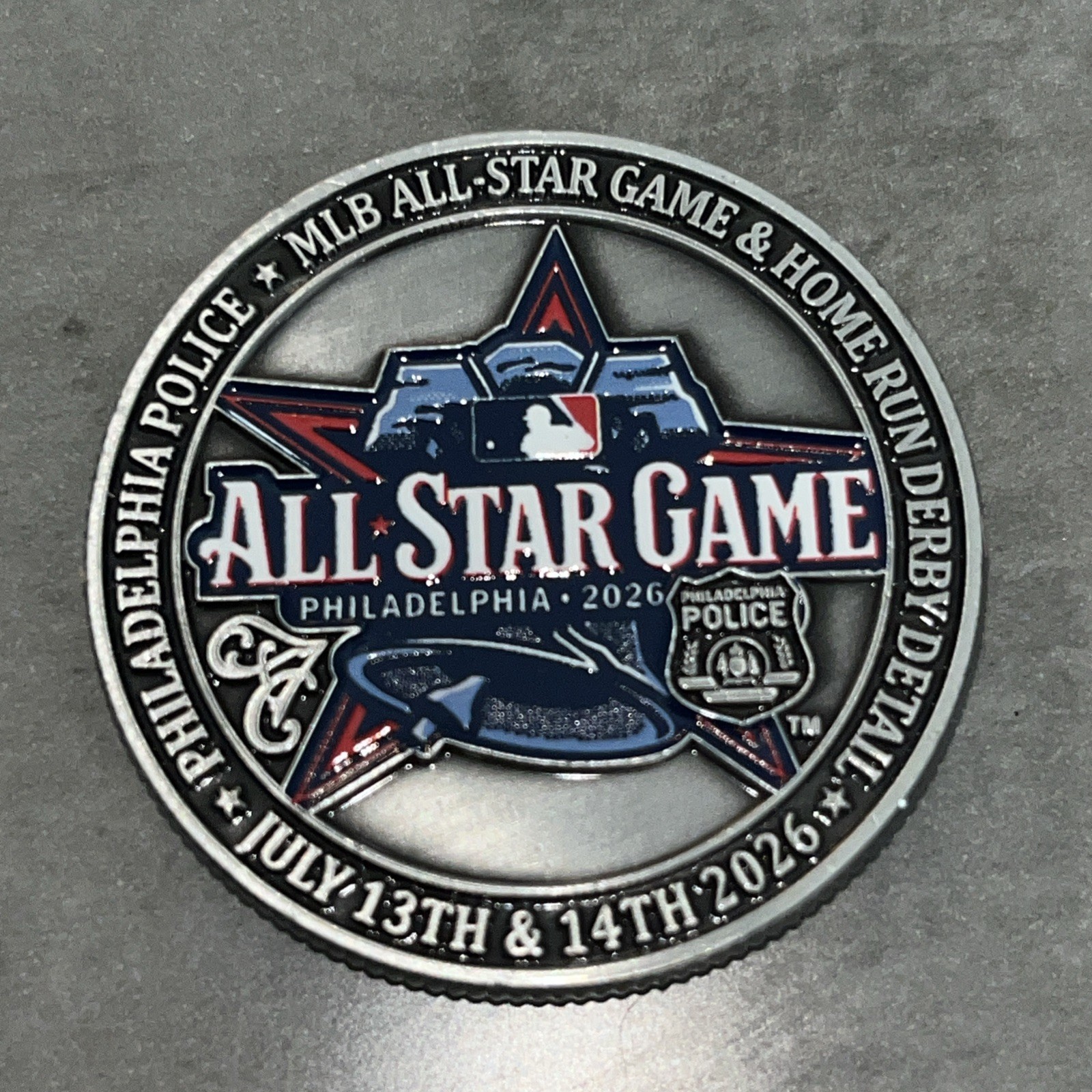 Philadelphia Police 2026 MLB All Star Game challenge coin