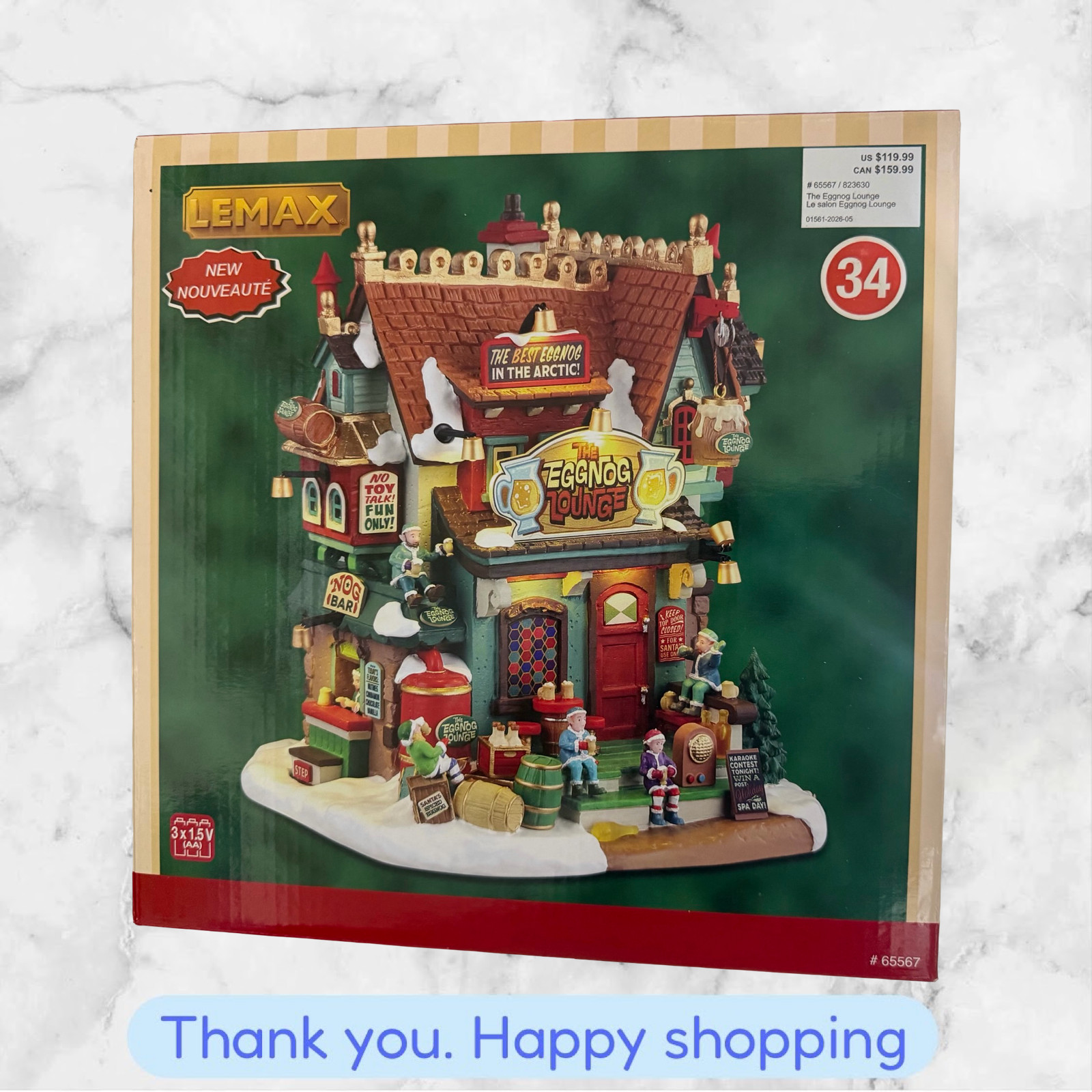 Lemax Santa's Wonderland Village The Eggnog Lounge 2026 Christmas Village #65567