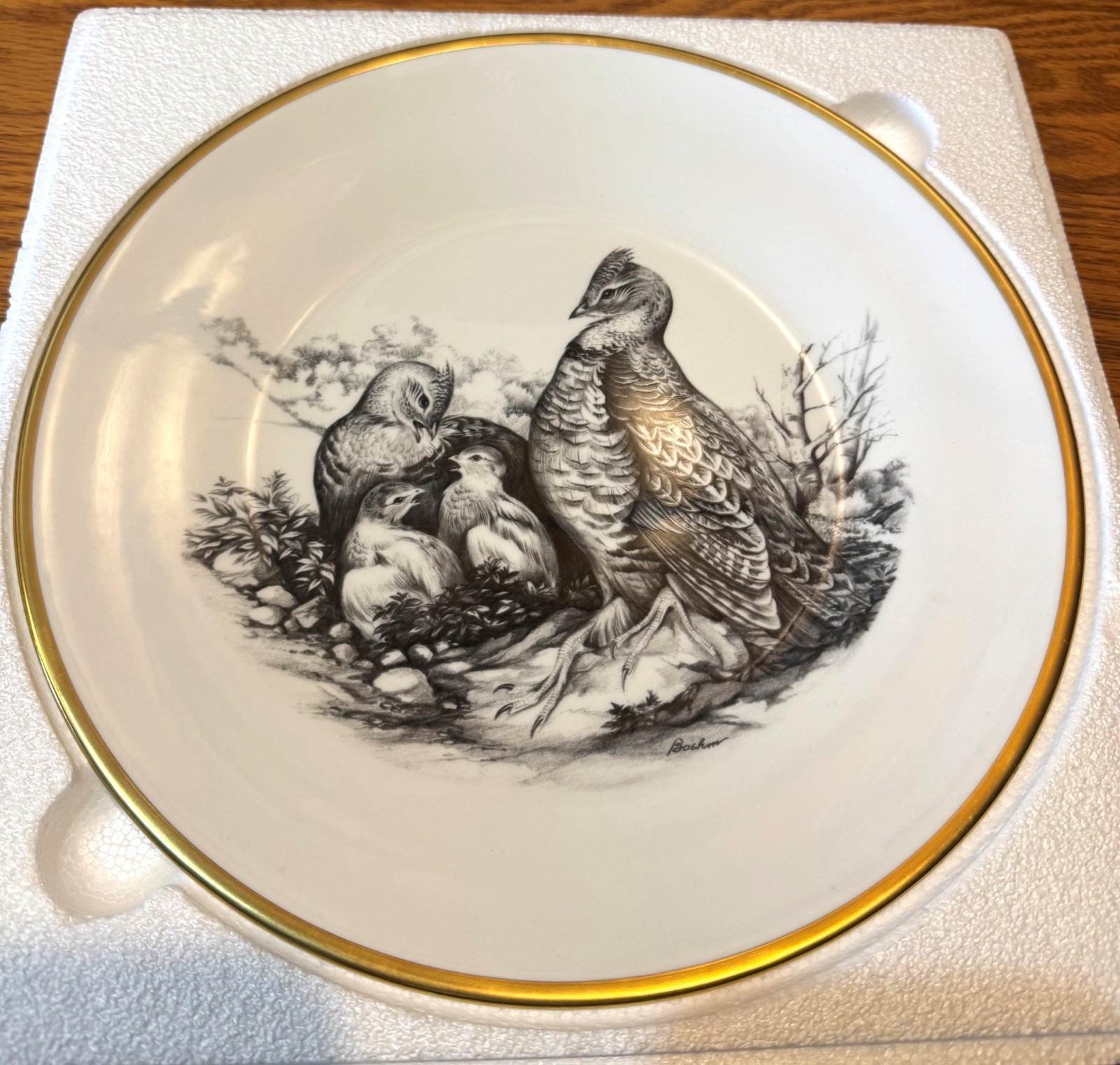 RUFFED GROUSE Plate Boehm Game Bird Series  10 3/4\