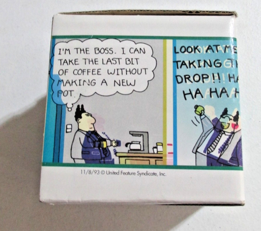 NEW Vintage Dilbert Mug Actual Human New In Box 1993