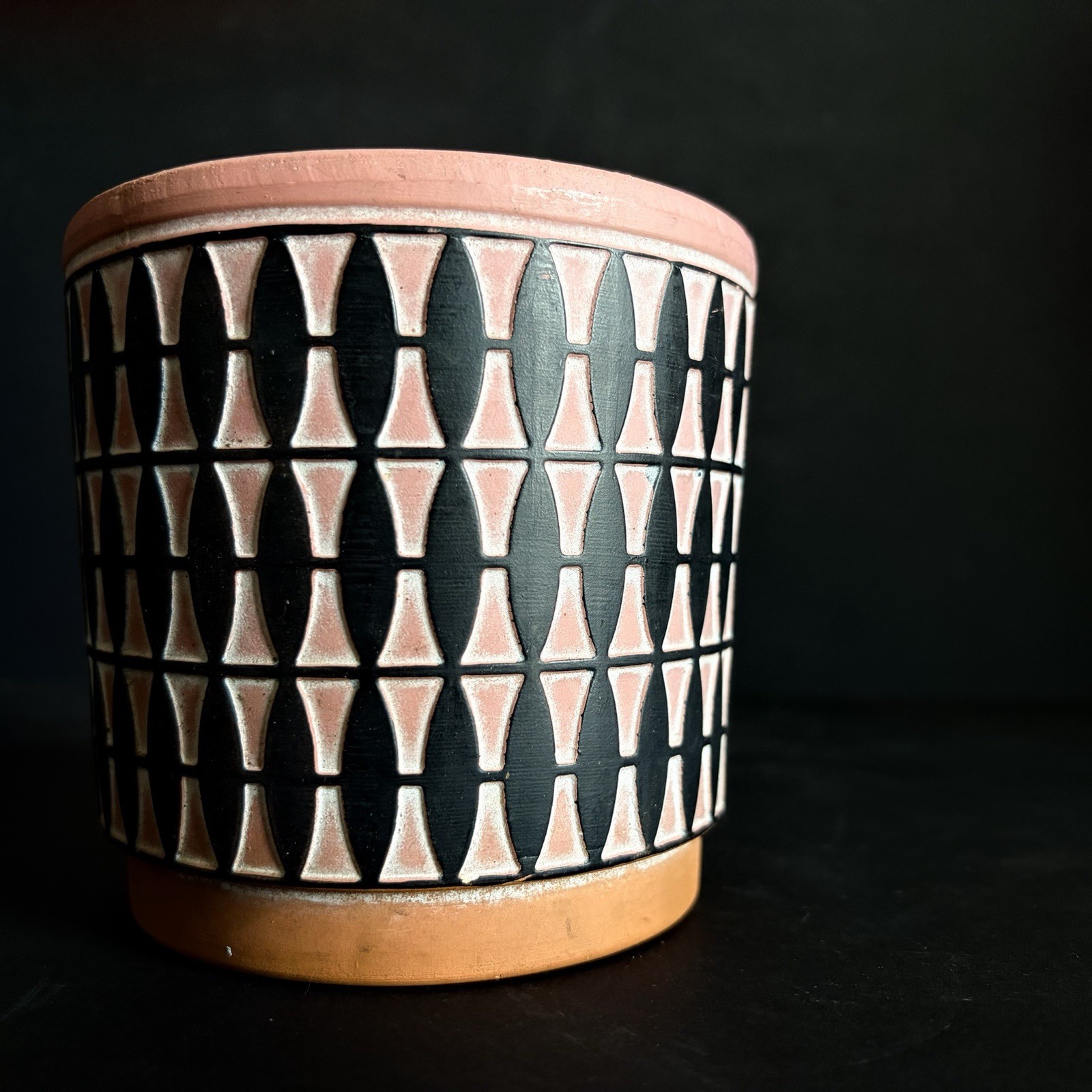Small Mid Century Modern Style Terracotta Planter