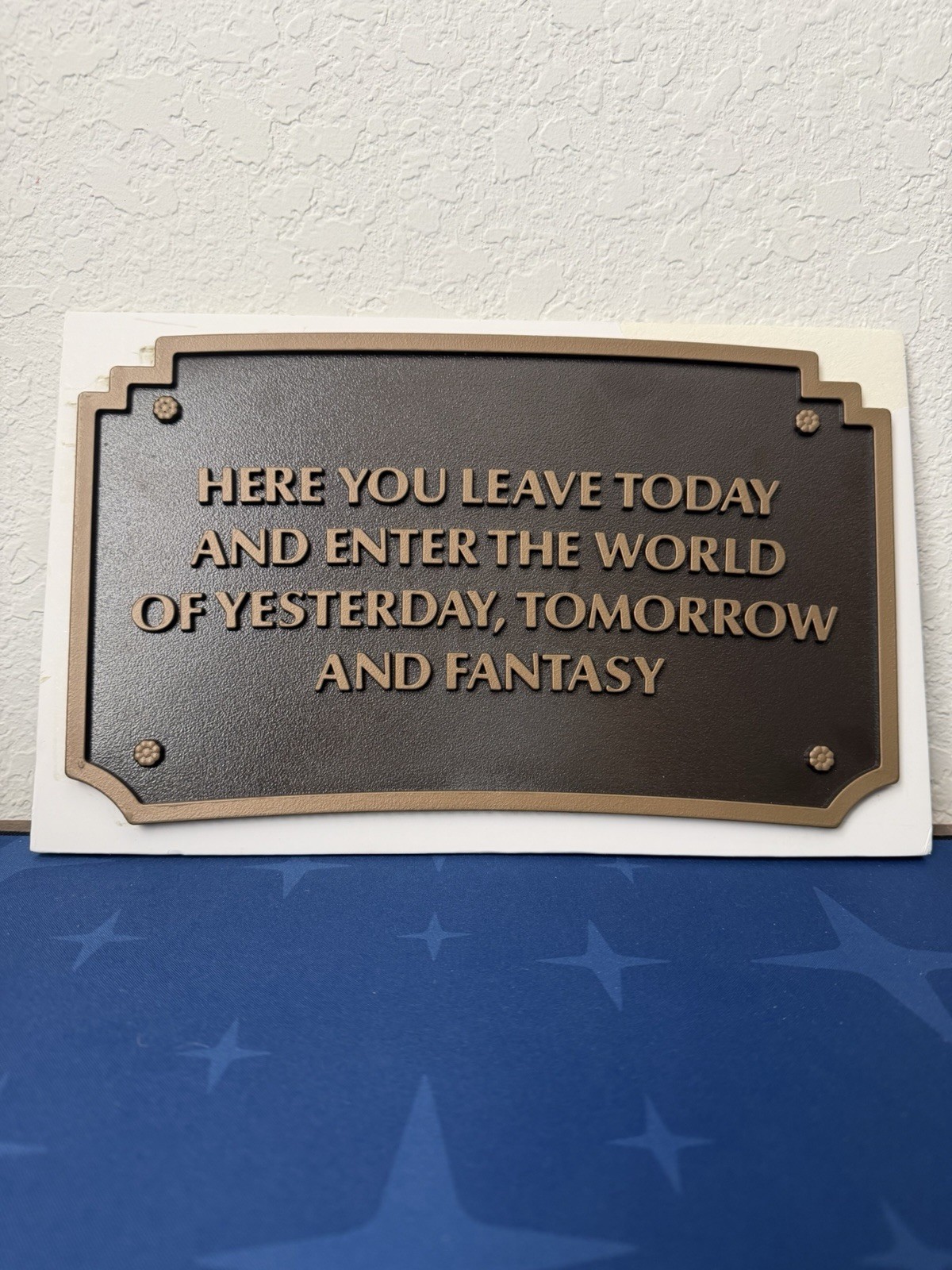 Disney D23 Gold Member Disneyland Park Entrance Replica Plaque