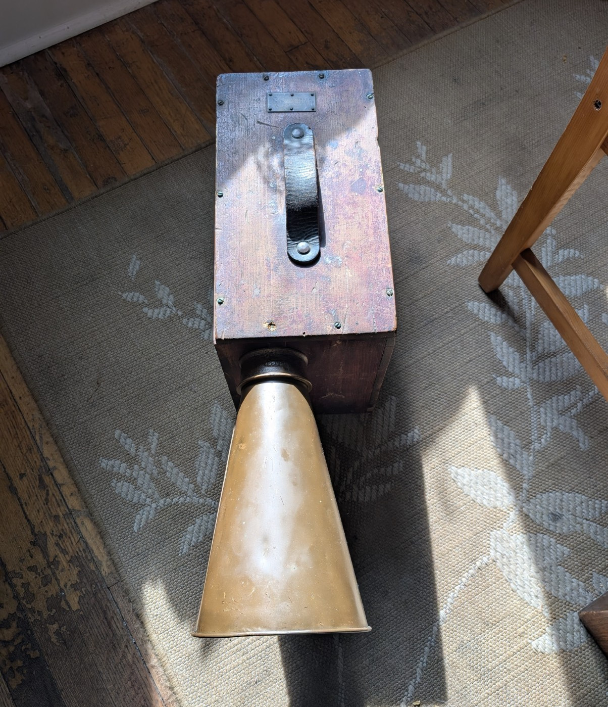 RARE WORKING 1901 Lothrop Patent Box Fog Horn Gloucester MA Brass Maritime 