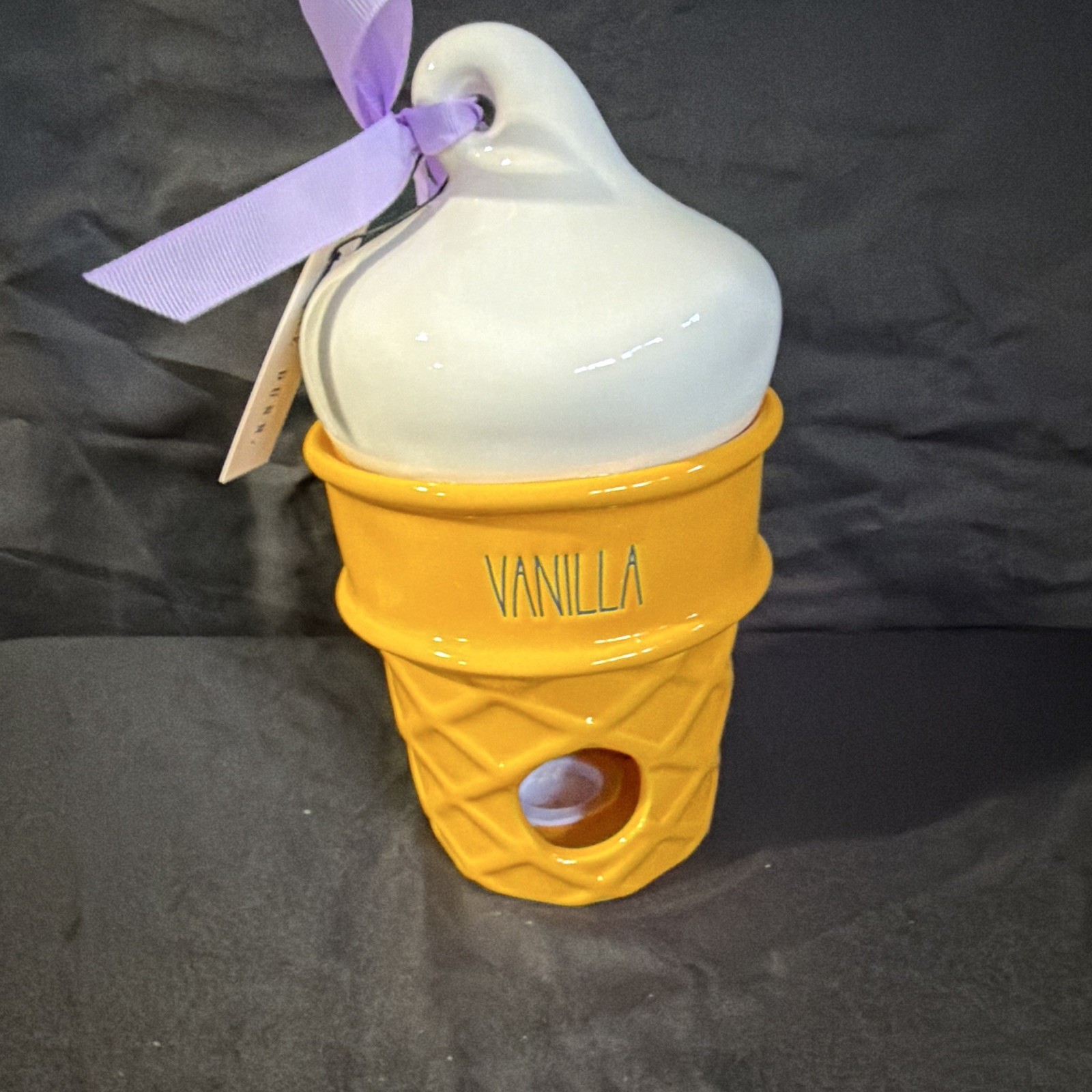 Rae Dunn Ceramic Hanging Ice Cream Cone Birdhouse \