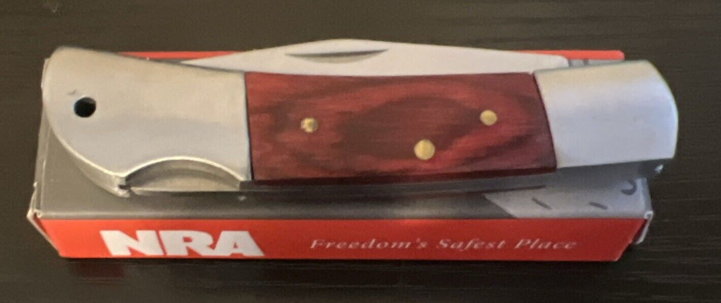 NRA Folding LockBack Blade Patriotic Pocket Knife  NRA Branded  Logo