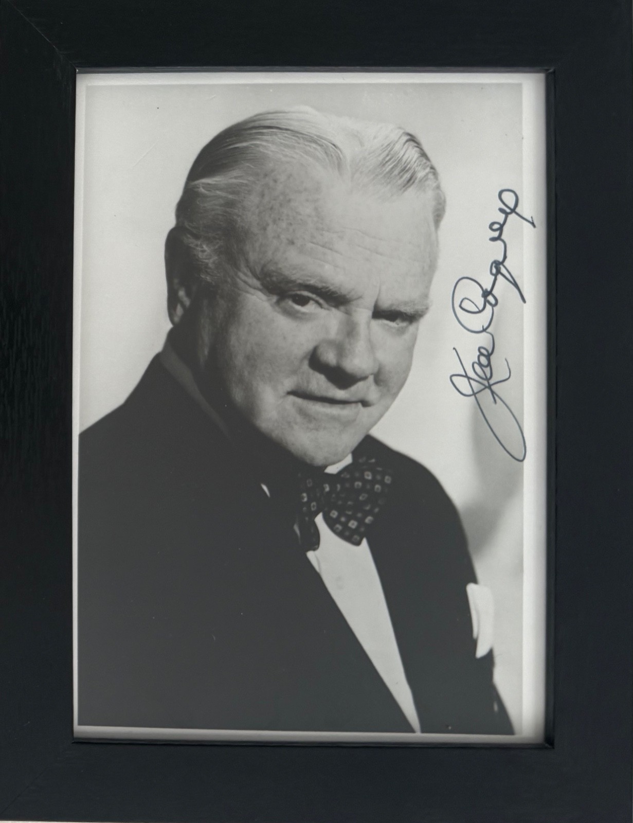James Cagney, Film Icon, Framed Hand Signed Film Photo - 15cm x 10cm & COA