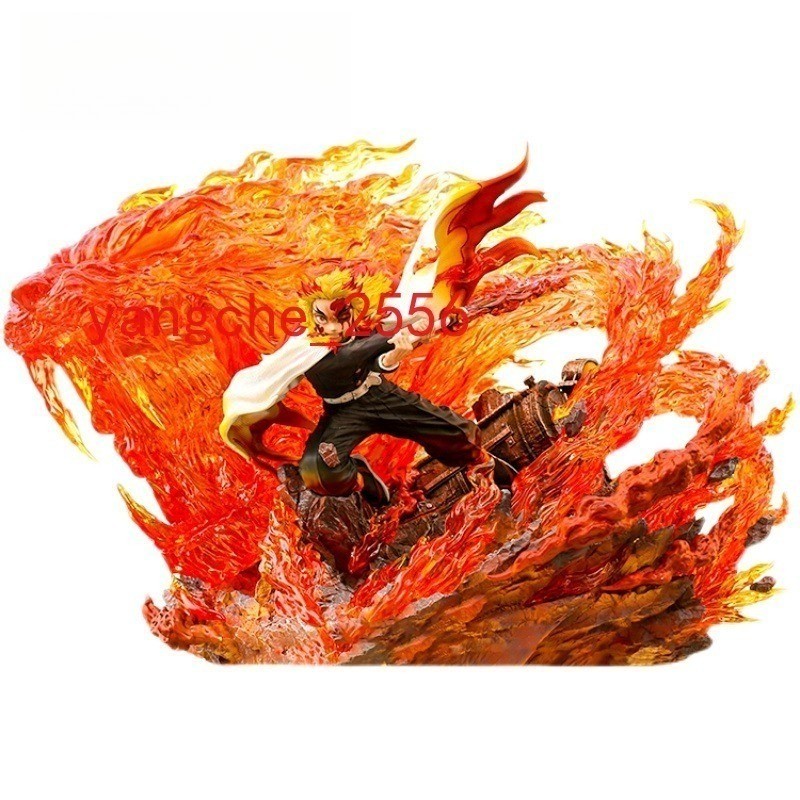 NEW Demon Slayer Rengoku Kyoujurou PVC Figure Statue with LED Base Boxed GIFTS