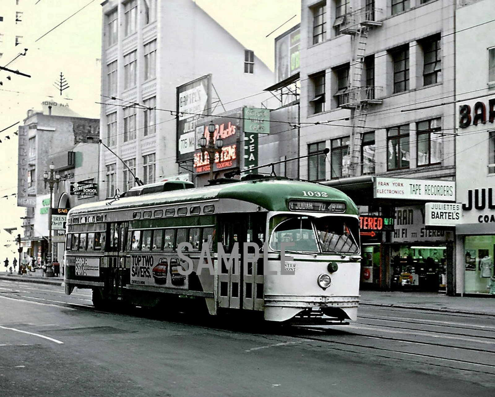 1970 Market St SAN FRANCISCO Street Car  8.5X11 Photo