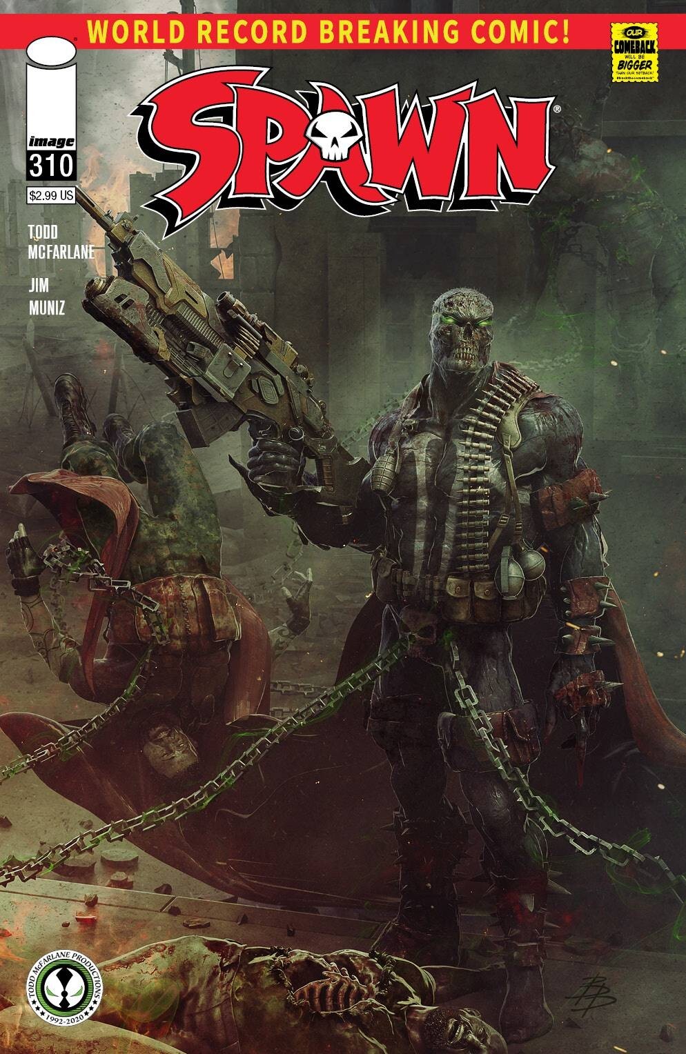 SPAWN #310C BARENDS VARIANT BY IMAGE COMICS 2020 1$ COMIC SALE + BONUS