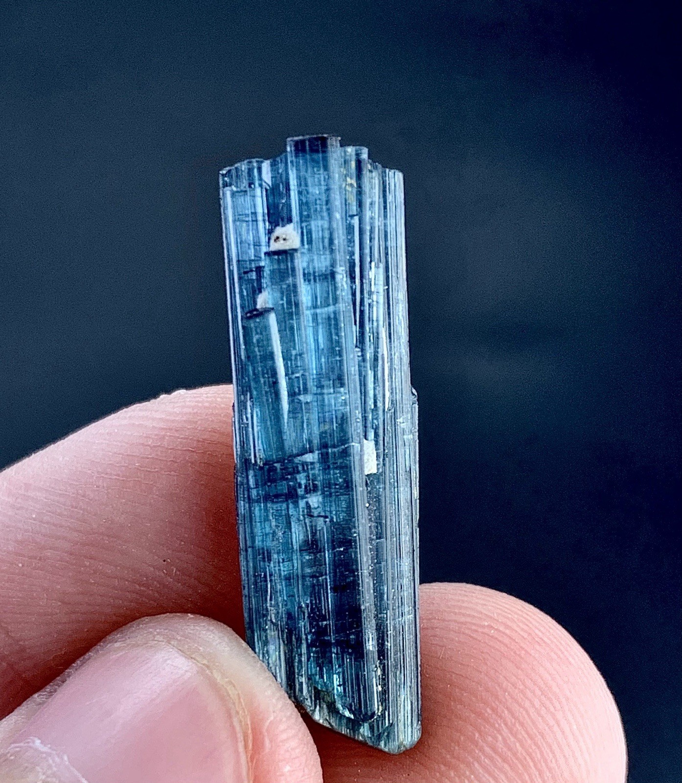 11 Cts Natural Indicolite Tourmaline Crystal From Afghanistan