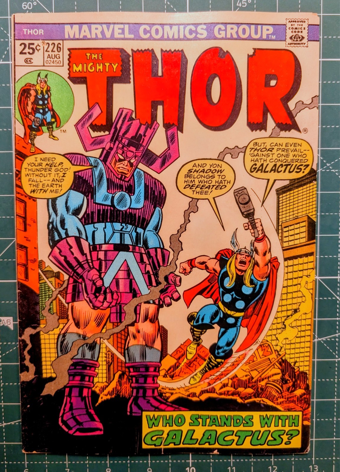 Mighty Thor #226 1974 Bronze Age John Romita Galactus Cover w/MVS FN/6.0ish