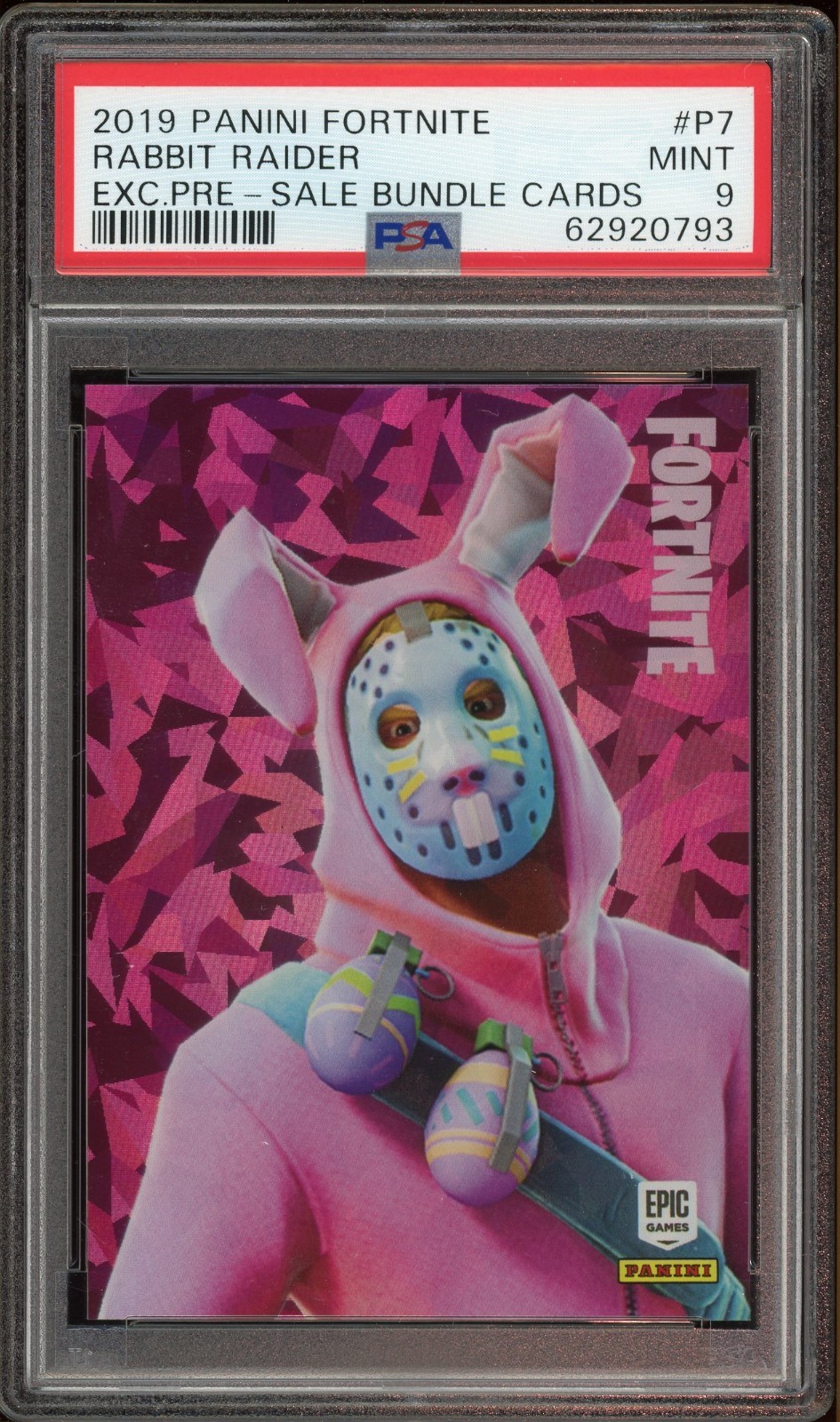 2019 Panini Fortnite Pre-Sale Promo #P7 Rabbit Raider Crystal Shard PSA 9 MINT