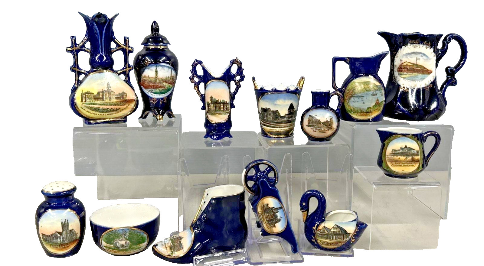 VTG Made in Germany Souvenir Mini Vases-13 Piece Set- PRISTINE