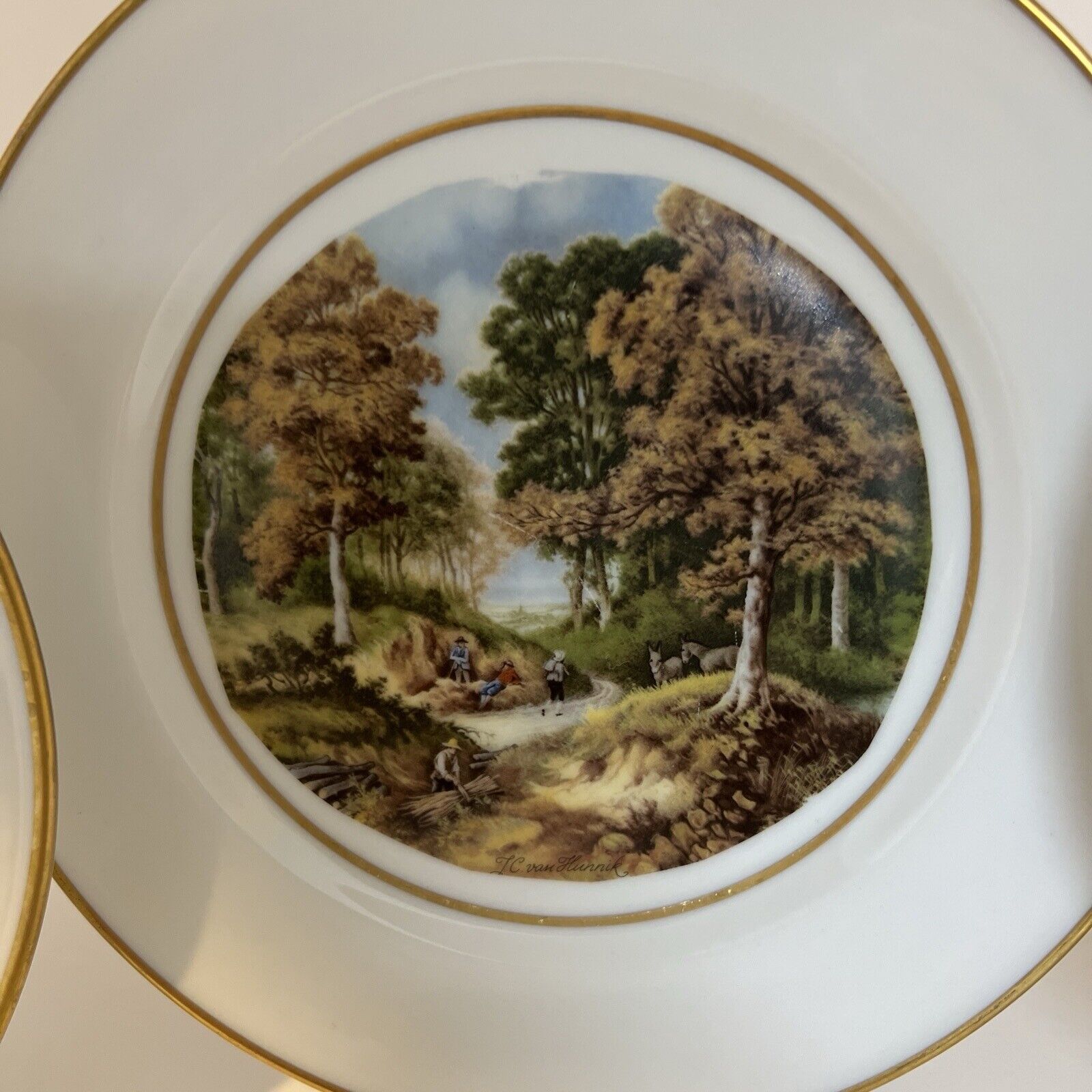 Vintage Holland Country 8” Decorative Wall Plates by L C van Hunnik Set Of 3