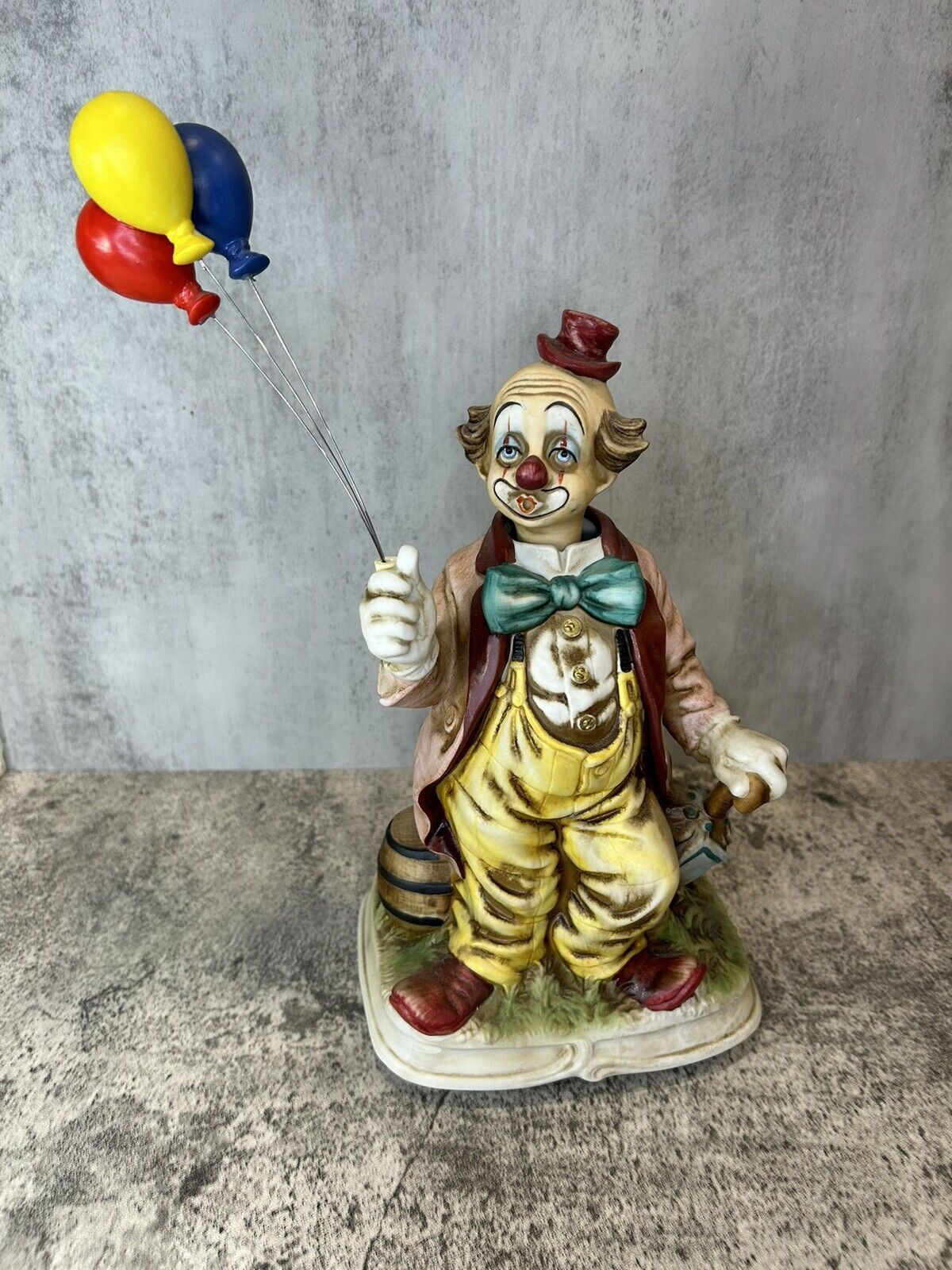 Vintage Whistling Balloon Clown Melody In Motion Waco Ceramic Figurine WORKS