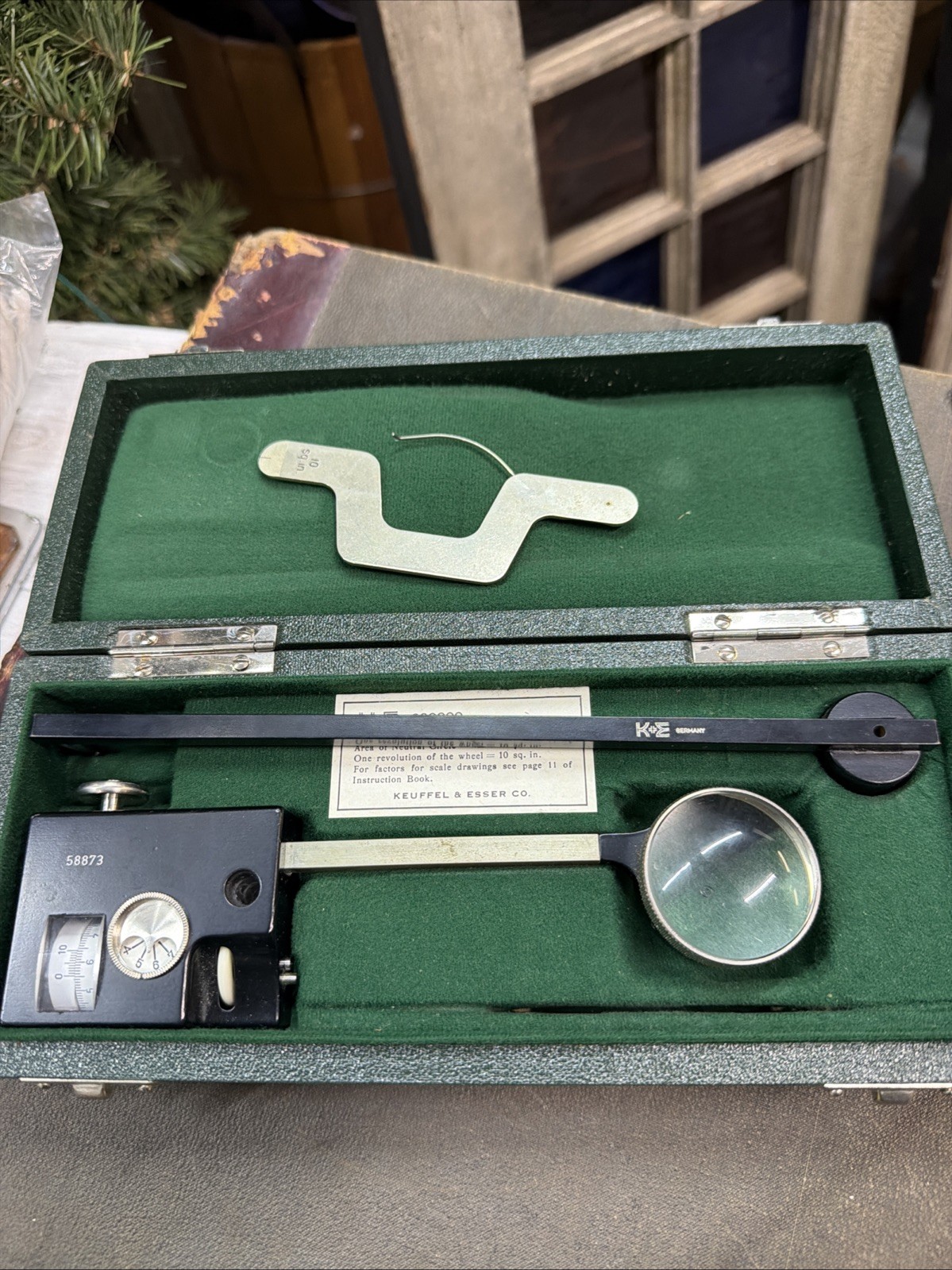 K+E Keuffel Esser Compensating Tool Polar Planimeter 620000 Drafting Box KE Set