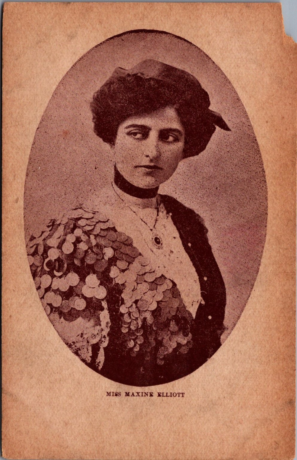 Vintage MISS MAXINE ELLIOTT Actress Portrait Postcard c.1910 Stage Star Vintage MISS MAXINE ELLIOTT Actress Portrait Postcard c.1910 Stage Star
