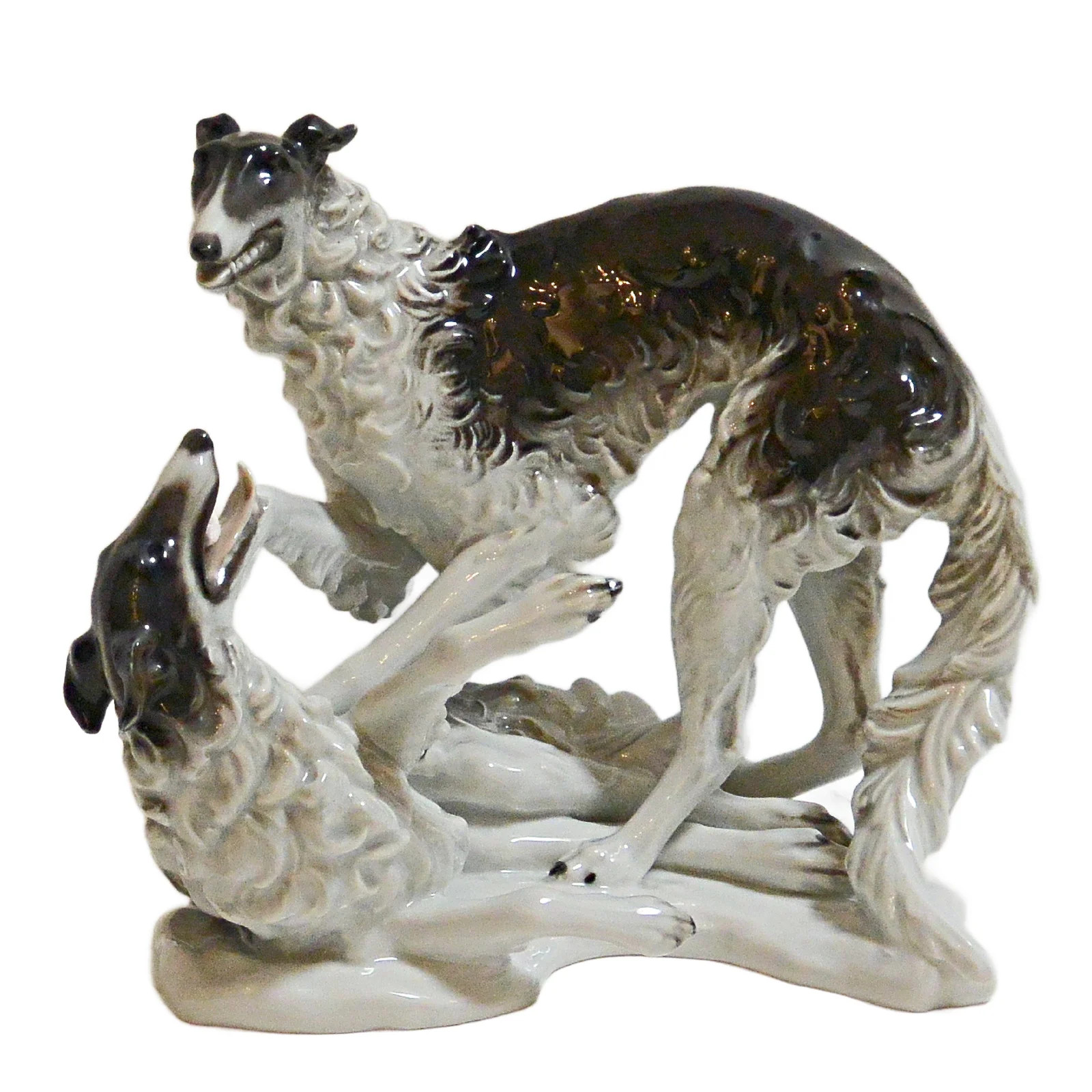 Rosenthal Art Deco Porcelain Borzoi Dogs Figurine F. Heidenreich 1936 Germany Rosenthal Art Deco Porcelain Borzoi Dogs Figurine F. Heidenreich 1936 Germany