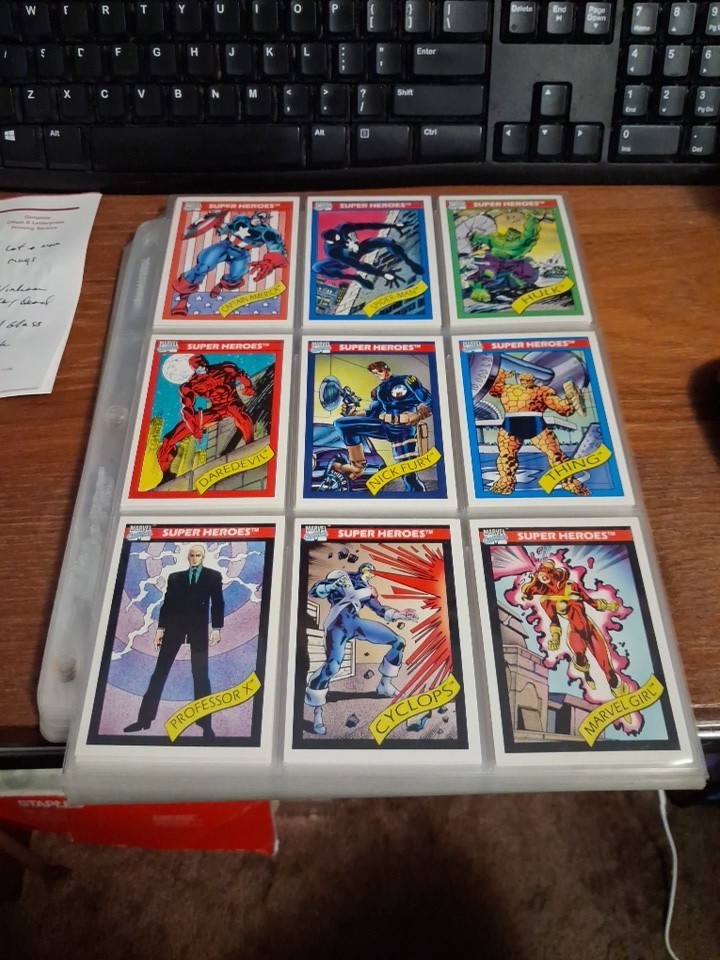 Vintage 1990 Marvel Universe Series 1 Trading Cards COMPLETE SET 1-162 MINT