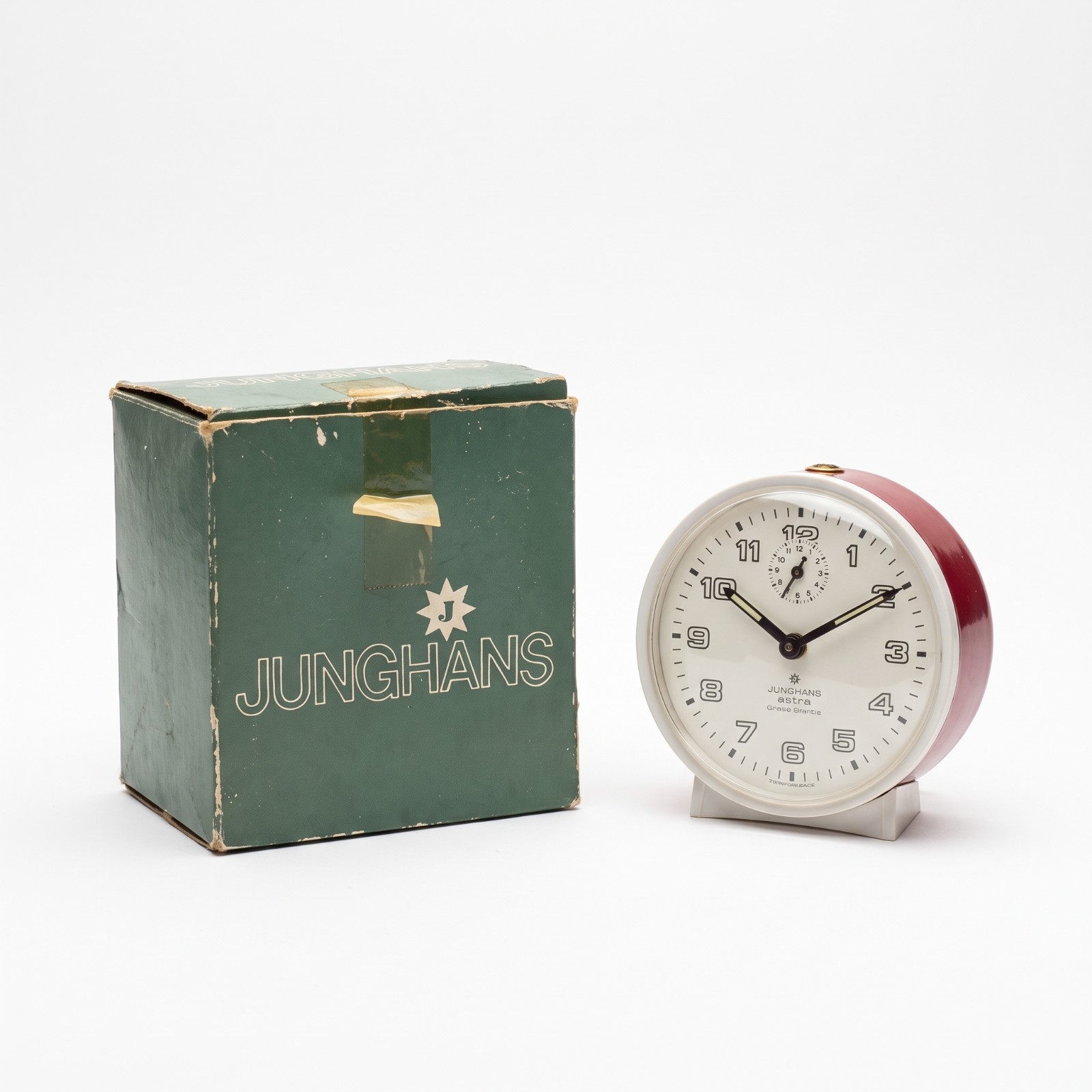 Vintage Junghans Astra Table Clock / Alarm Clock - With Original Box - Made in G