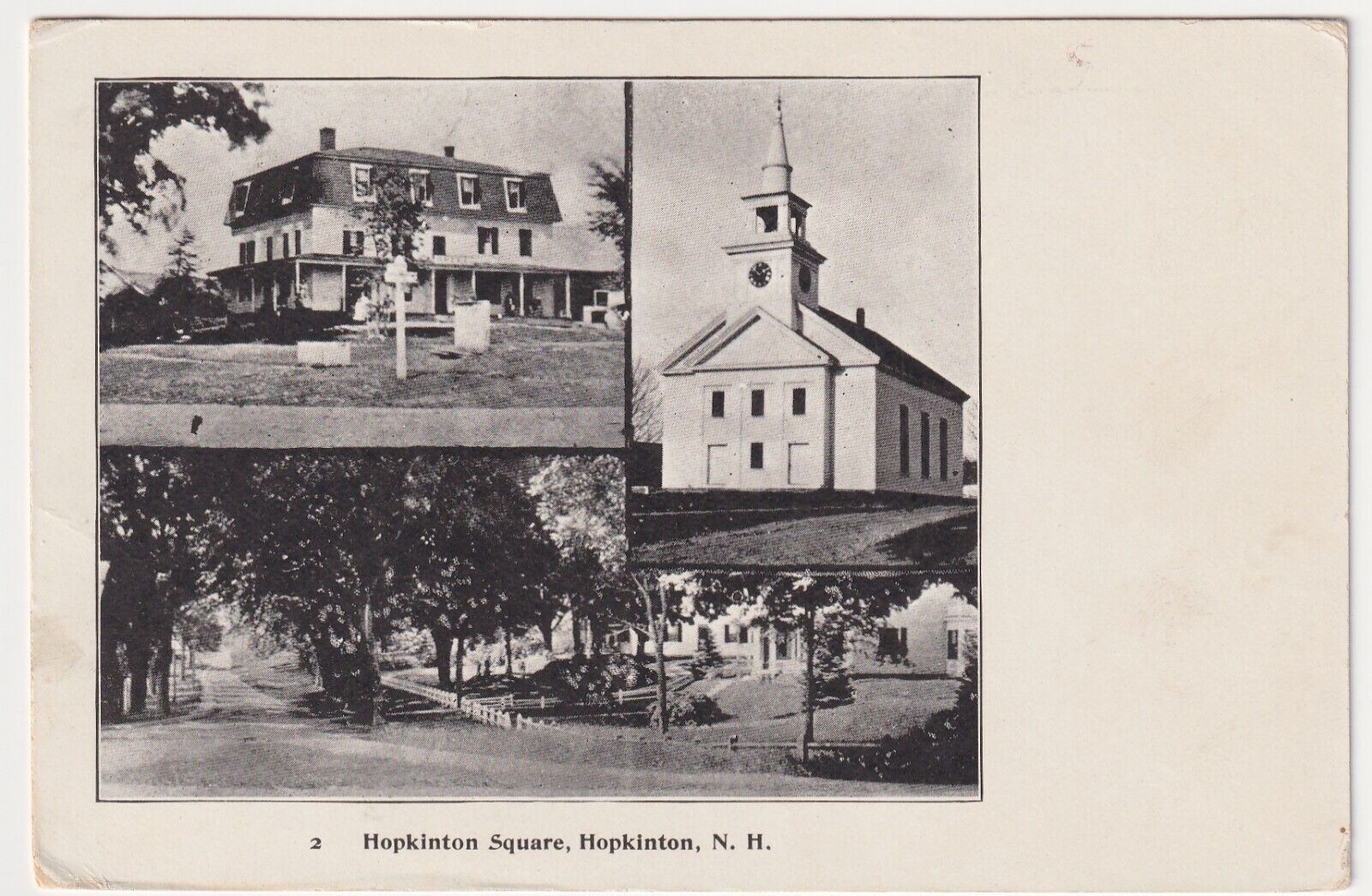 NEW HAMPSHIRE HOPKINTON SQUARE MULTI VIEW UNDIVIDED BACK PUBLISHED CIRCA 1905