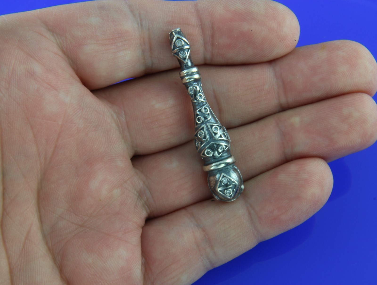 Inlaid with zircon imam accessories 925 silver  Prayer Beads Tesbih 610010