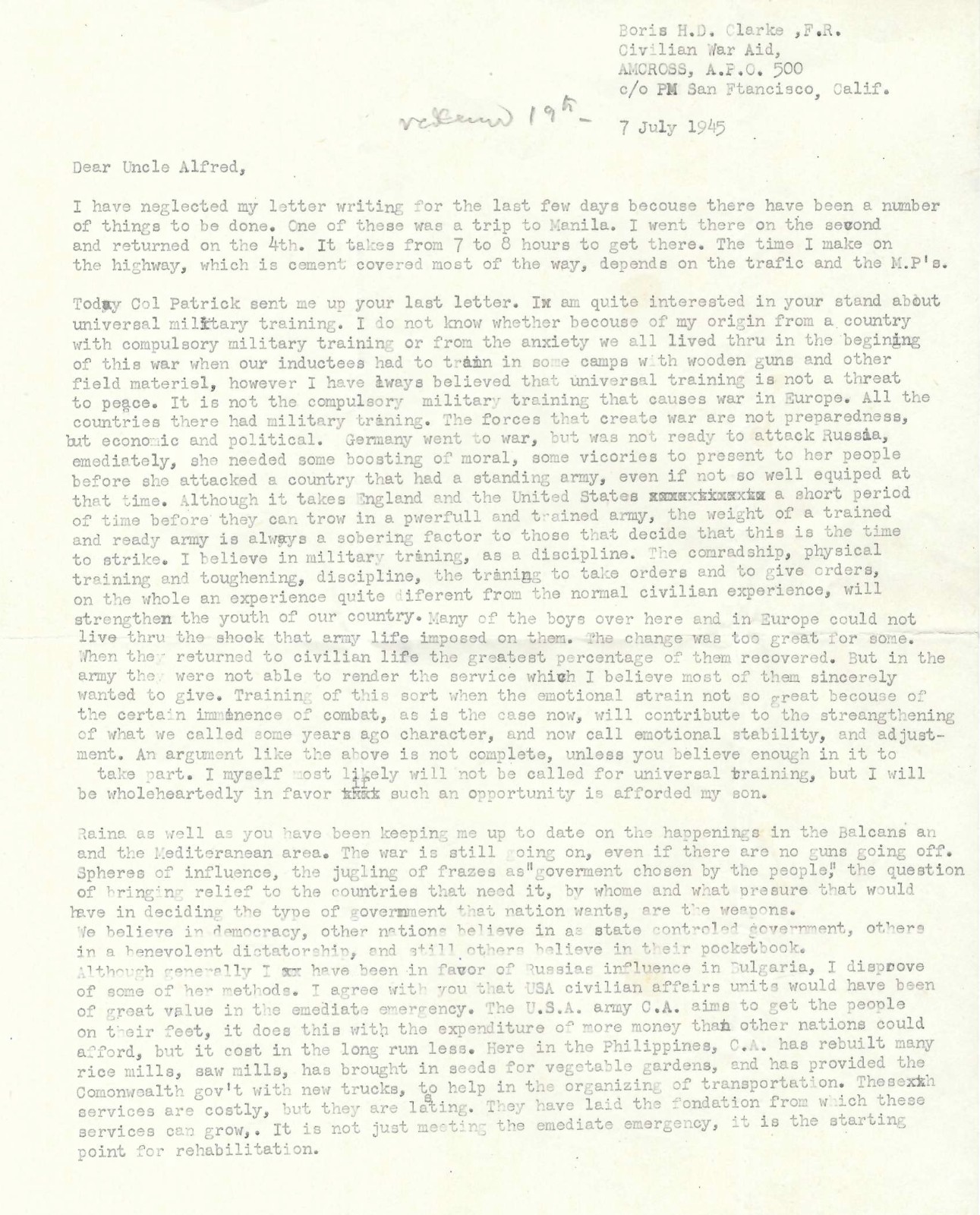 WW II Soldier\'s Analysis Of Military Training; McArthur Sees Philippines Secure