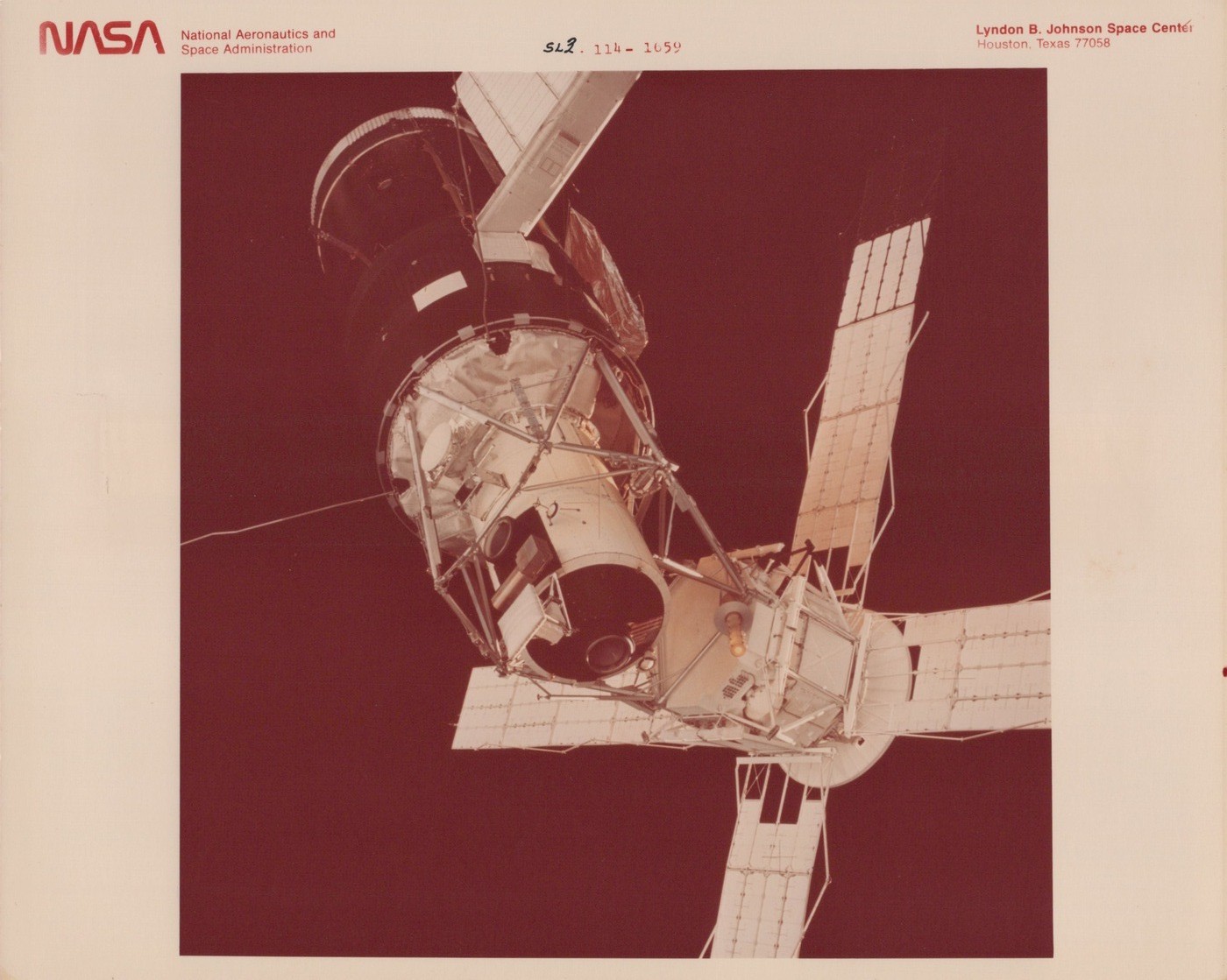 Skylab 3 Space Station Below Earthshine Solar Array 1973 - Original NASA Photo