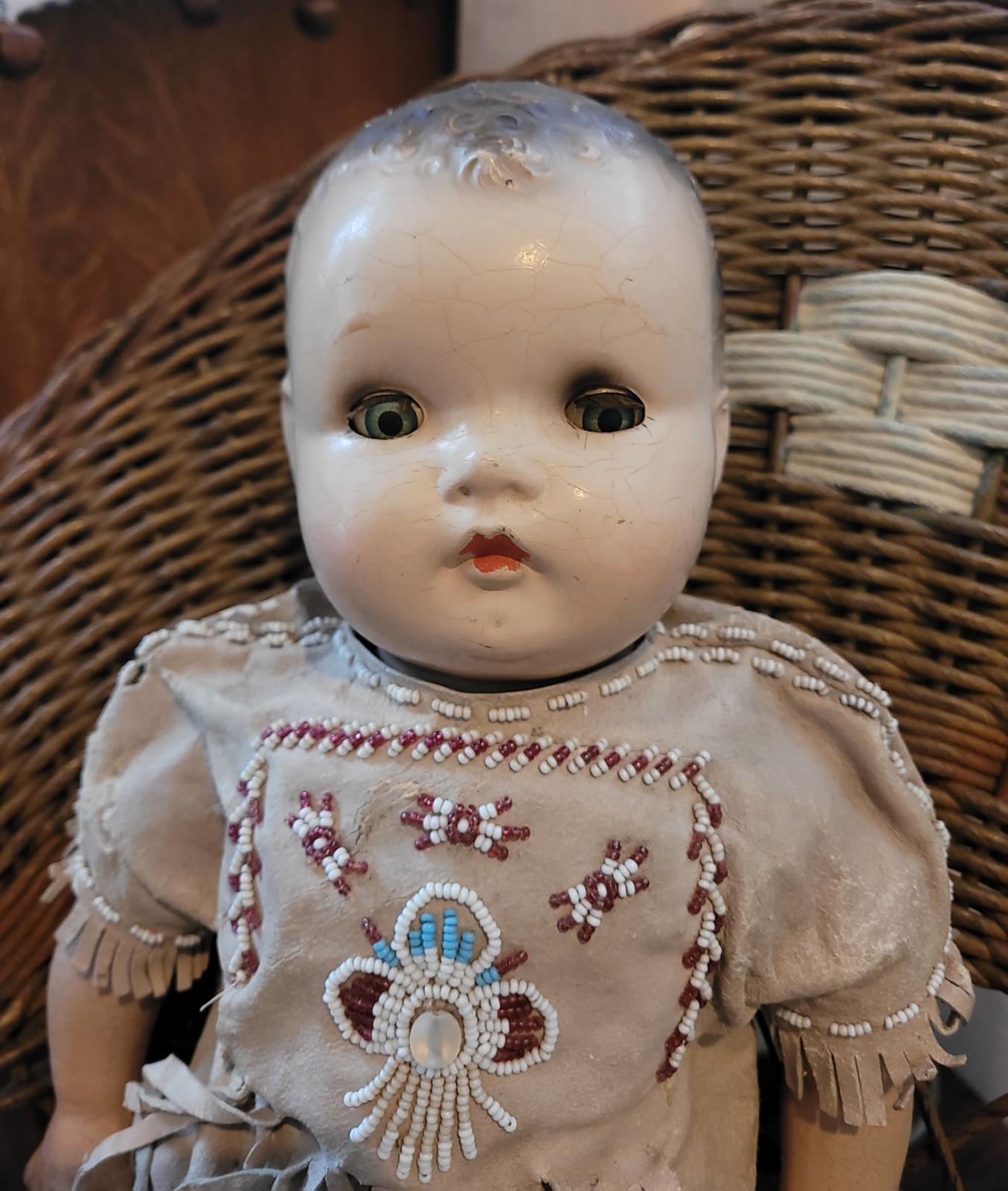 Antique/Vintage Native American Dressed 18\ Antique/Vintage Native American Dressed 18\