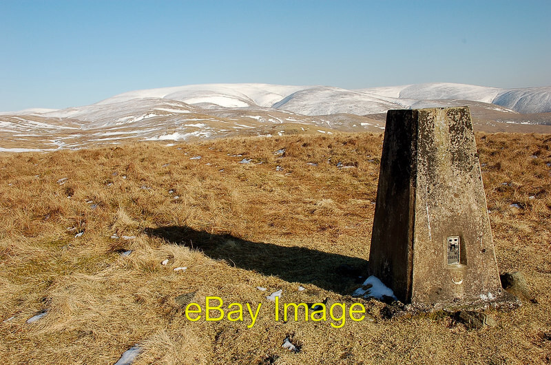 Photo 6x4 Summit trig point, Annanhead Hill Height 478 m with serial numb c2010