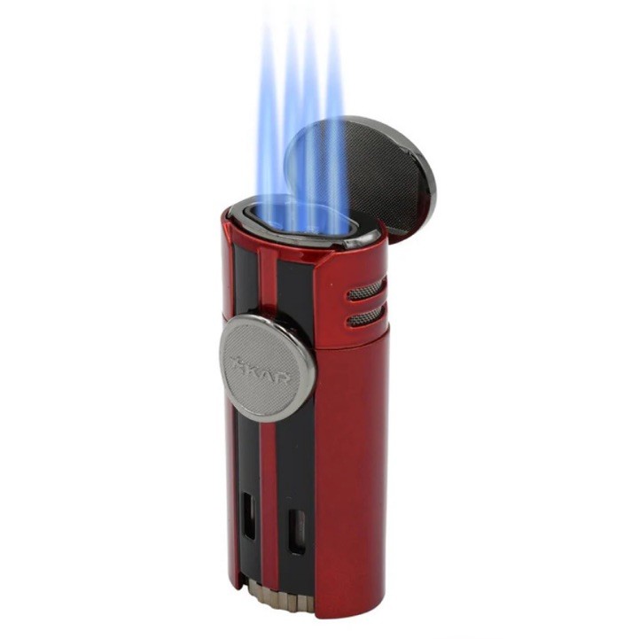 XiKAR HP4 574RD Quad 4 Jet Torch Cigar Lighter Red Lifetime Warranty