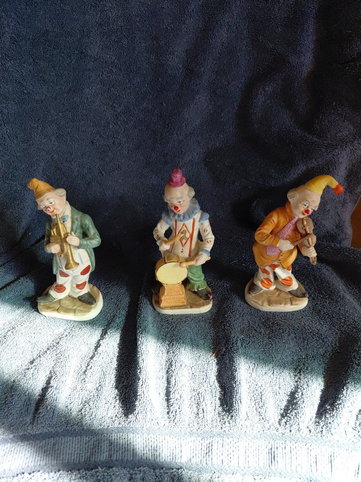 Vintage UCGC Korea Ceramic Hobo Clown Musician Band Lot of 3 - Drum, Horn,...