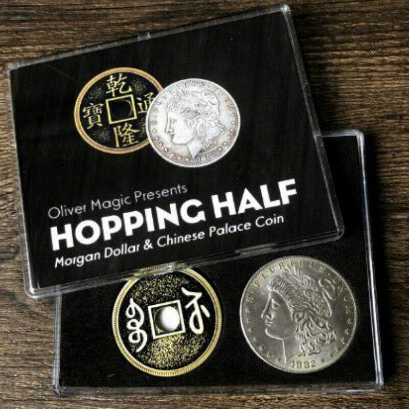 Hopping Half (Morgan Dollar and Chinese Palace Coin) Close up Magic Tricks Fun