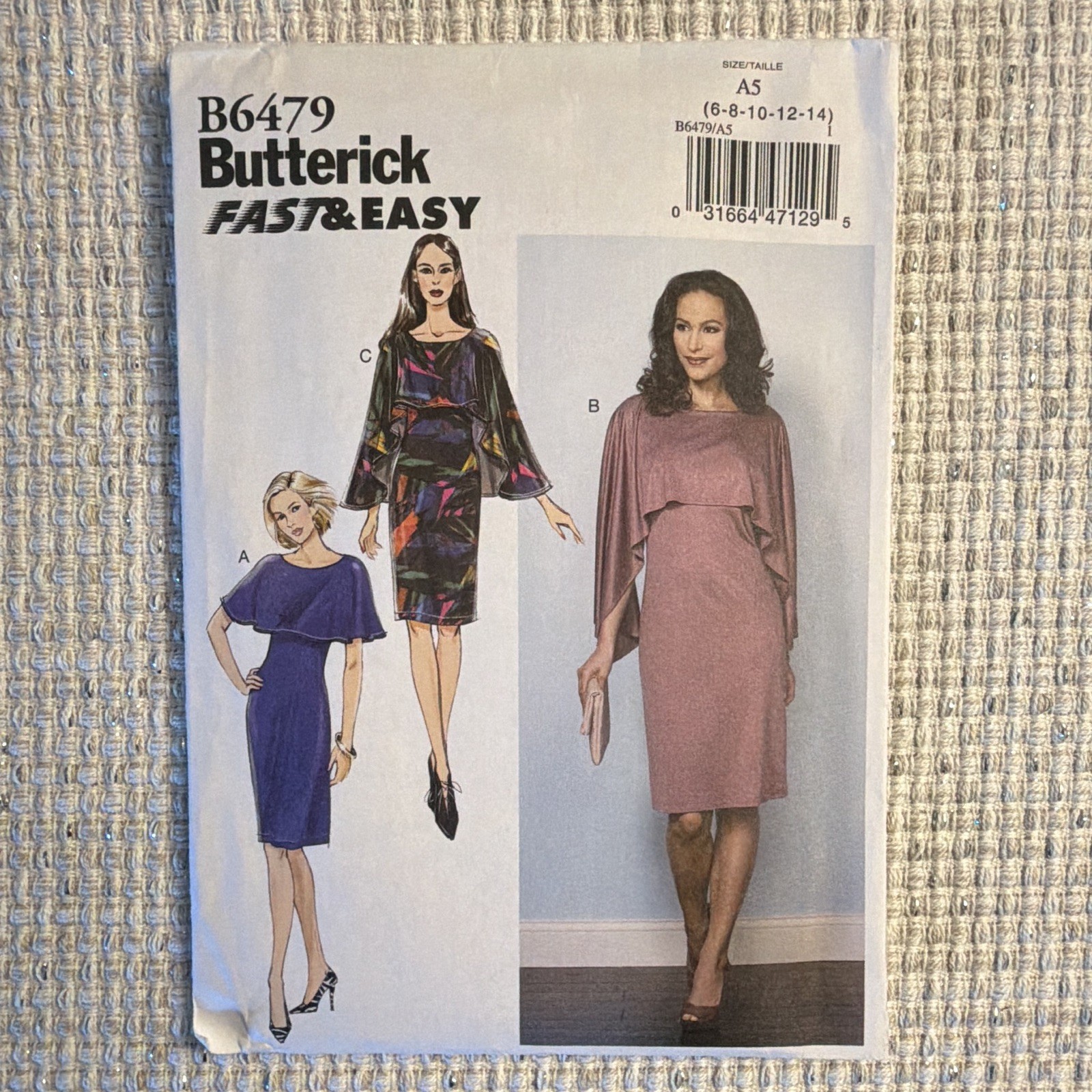 Butterick Fast & Easy B6479 Misses Dress Sewing Pattern Contemporary Original