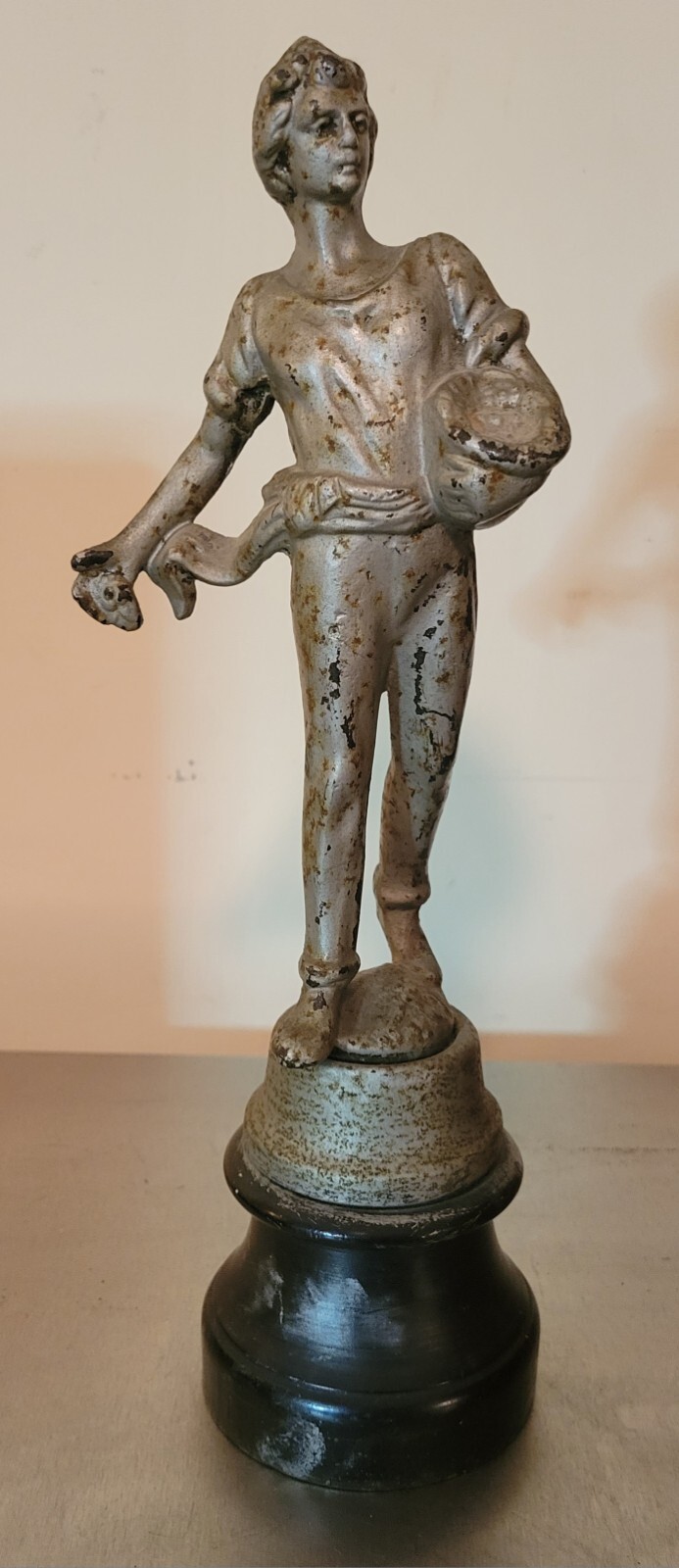 Antique Cast  Metal or  Spelter Man Figurine Statue