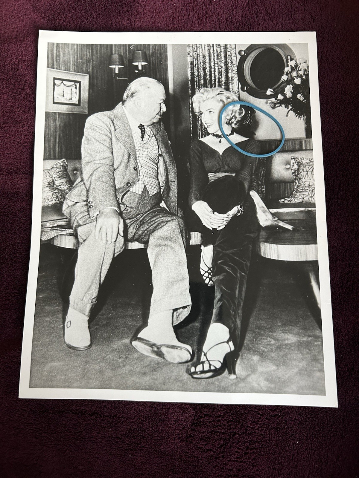 Charles Coburn original autograph, vintage hand signed autograph photo, Monroe