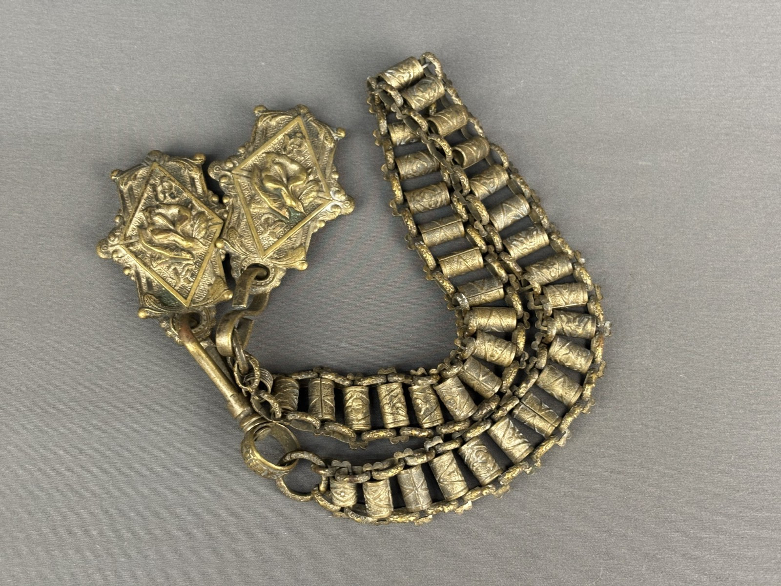 Vtg Pettibone MFG CO Knights Of Pythias Belt/Sword Chain, Masonic Regalia, Brass