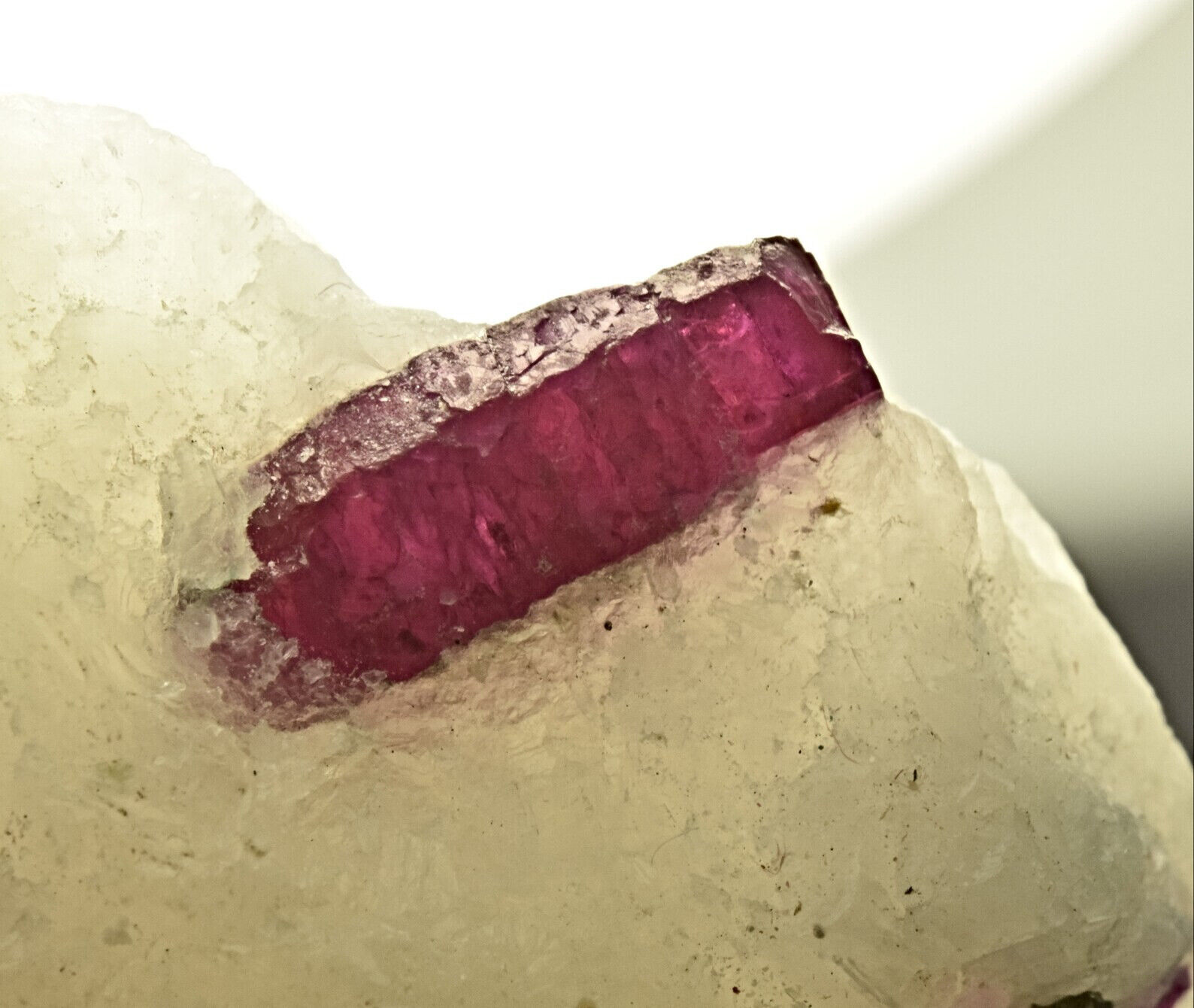 Deep Red Color Well Terminated Natural Ruby Crystal Specimen 55 Carat