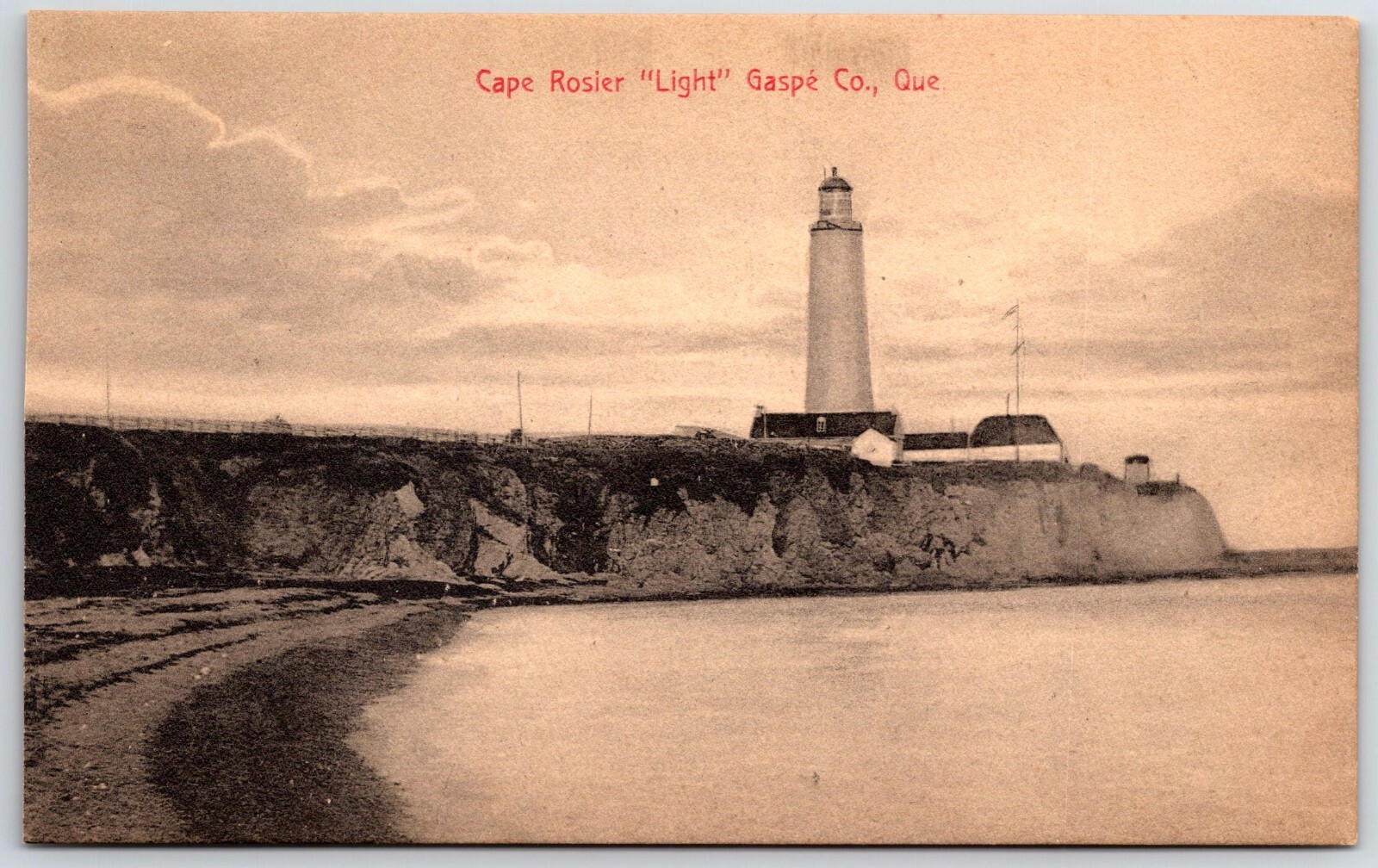 cape rosier light house gaspe quebec canada postcard unposted