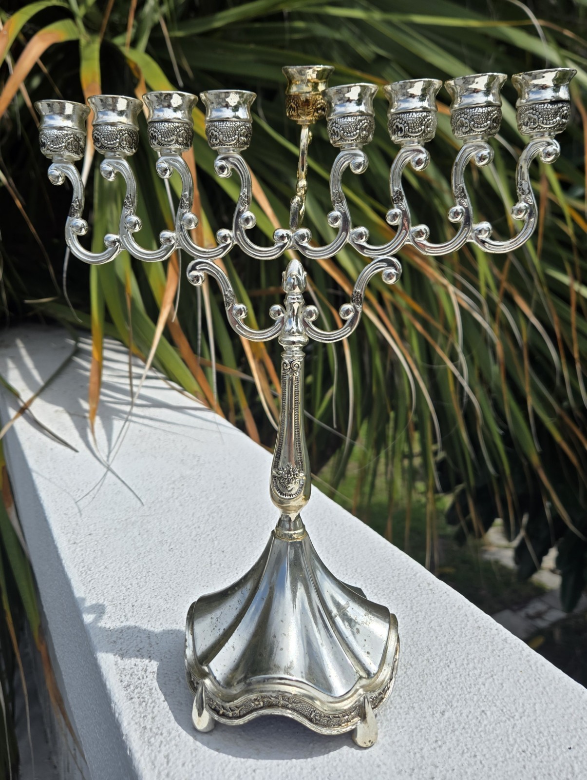 Vintage Legacy Judaica Silver Plated Hanukkah Menorah 12 \