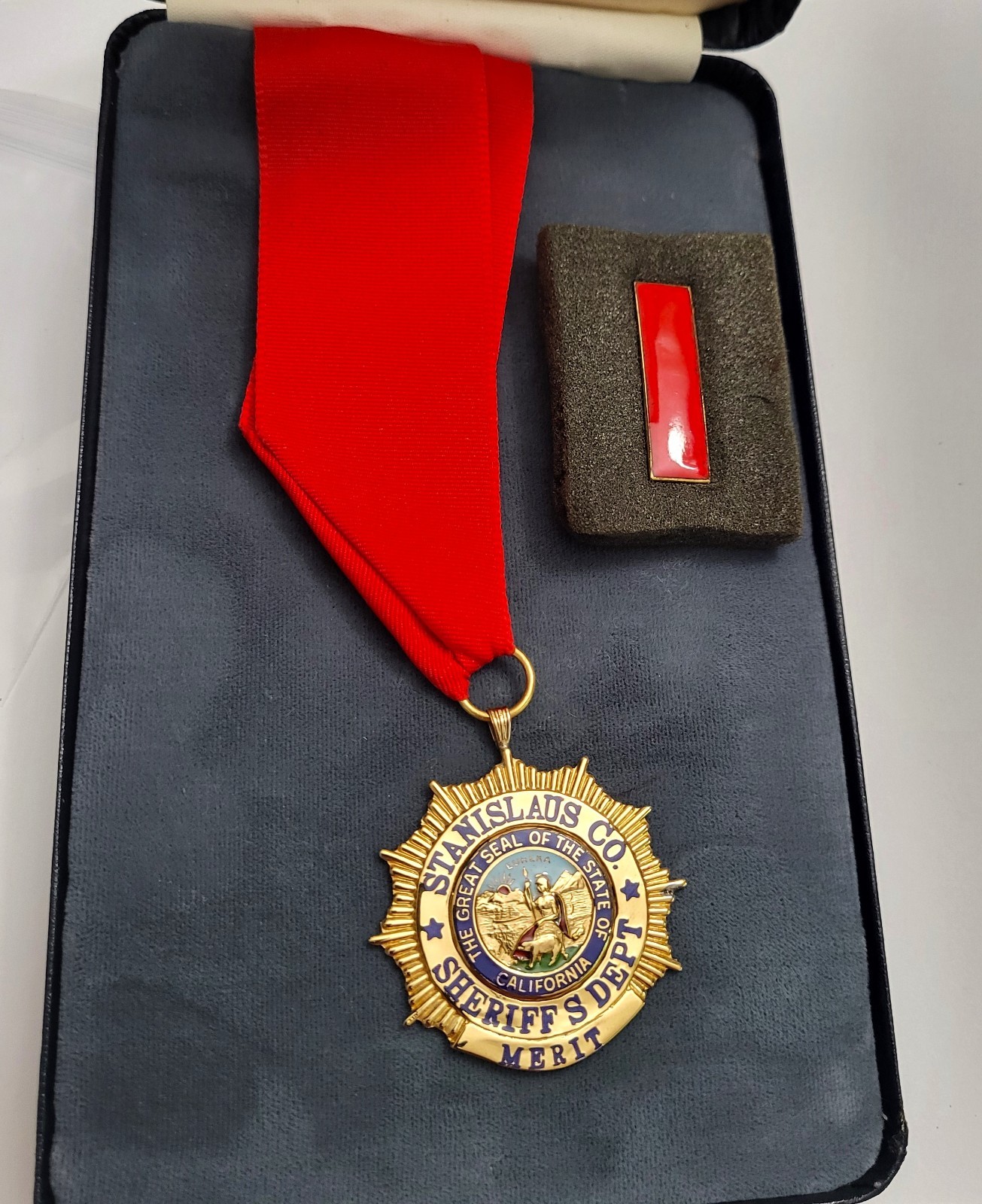 Rare Stanislaus County California Sheriff’s Merit Award Medal w/ Ribbon Bar