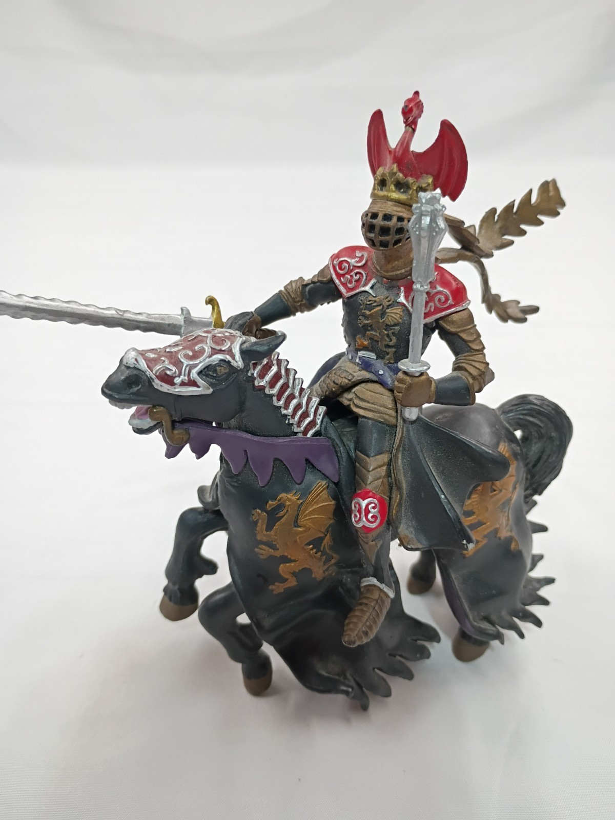 PAPO, BLACK MOUNTED, FIGHTING DRAGON KNIGHT 2004 PAPO, BLACK MOUNTED, FIGHTING DRAGON KNIGHT 2004